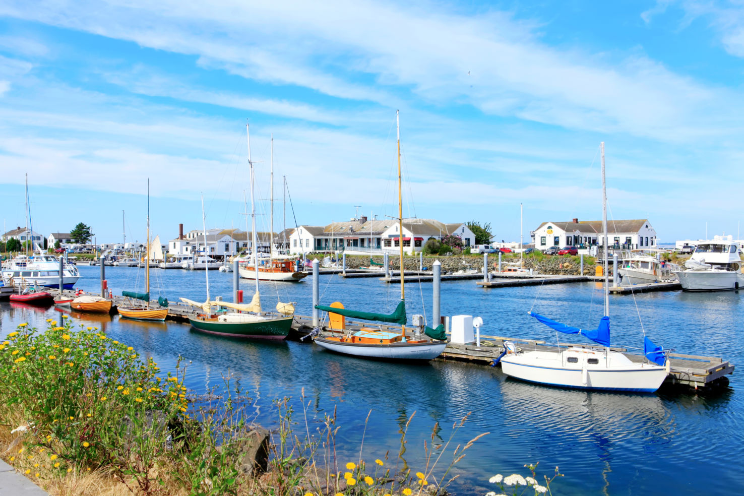 The downtown marina in Port Townsend, Washington