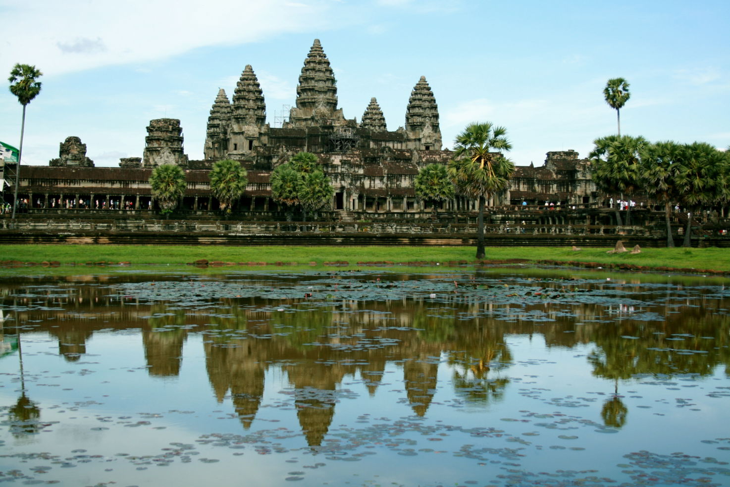 A beautiful reflection of Angkor Wat in Cambodia