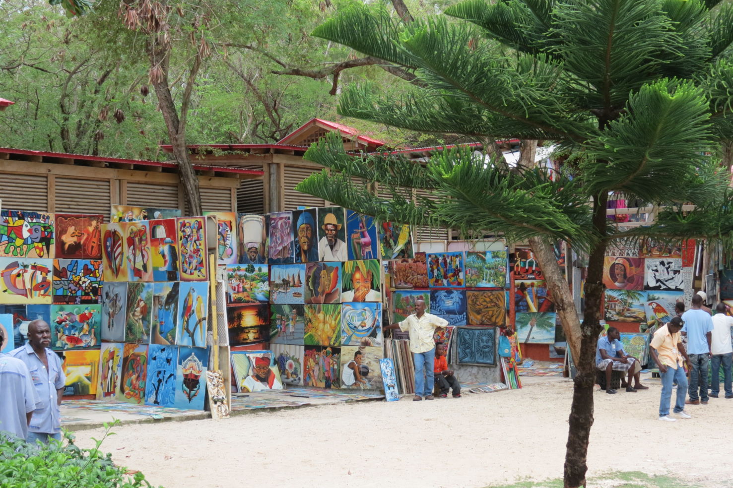 display of local art and artists in labadee haiti