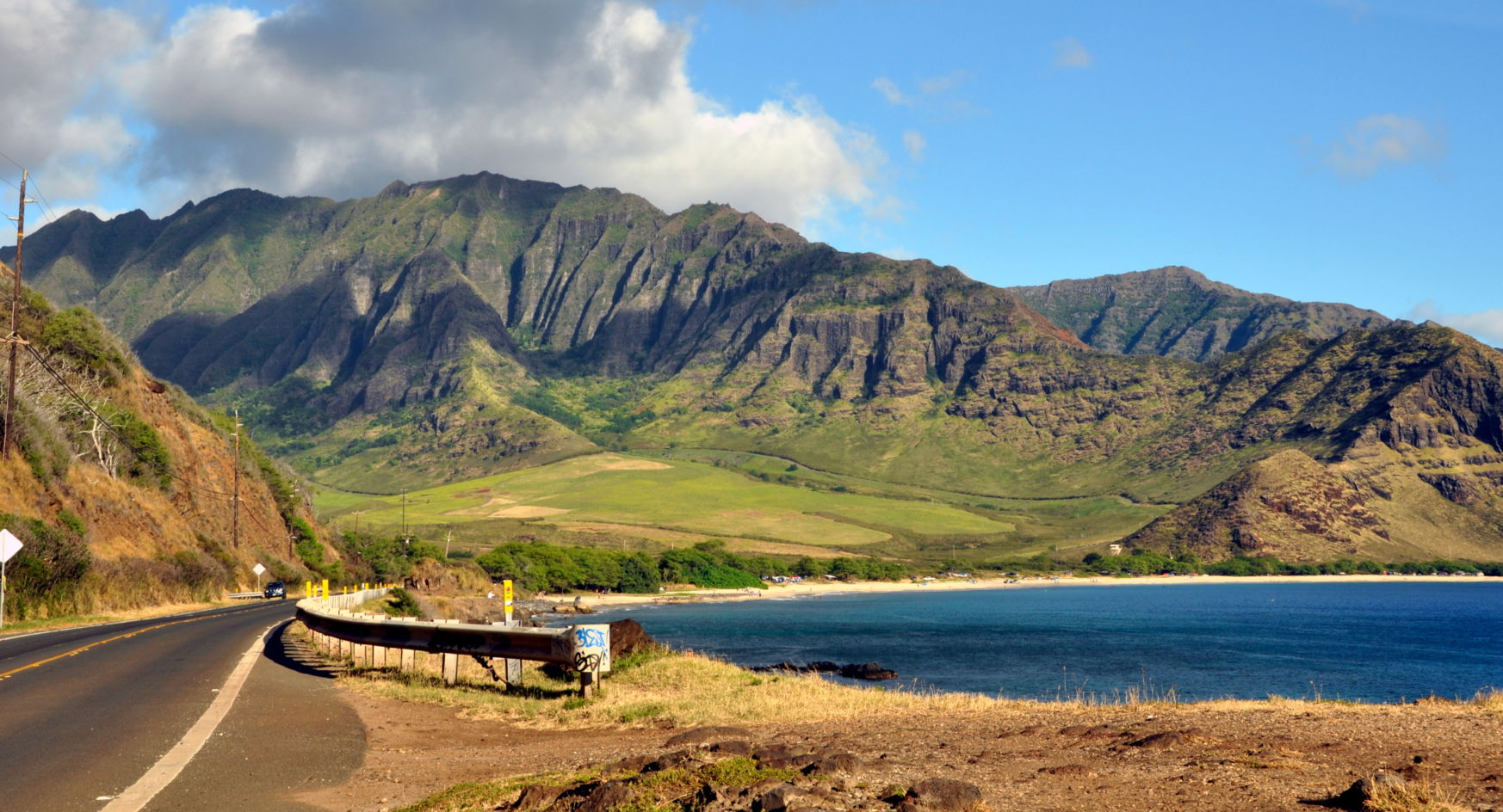 View of Hawaiian coastline, Waipio, Hawaii, USA.
