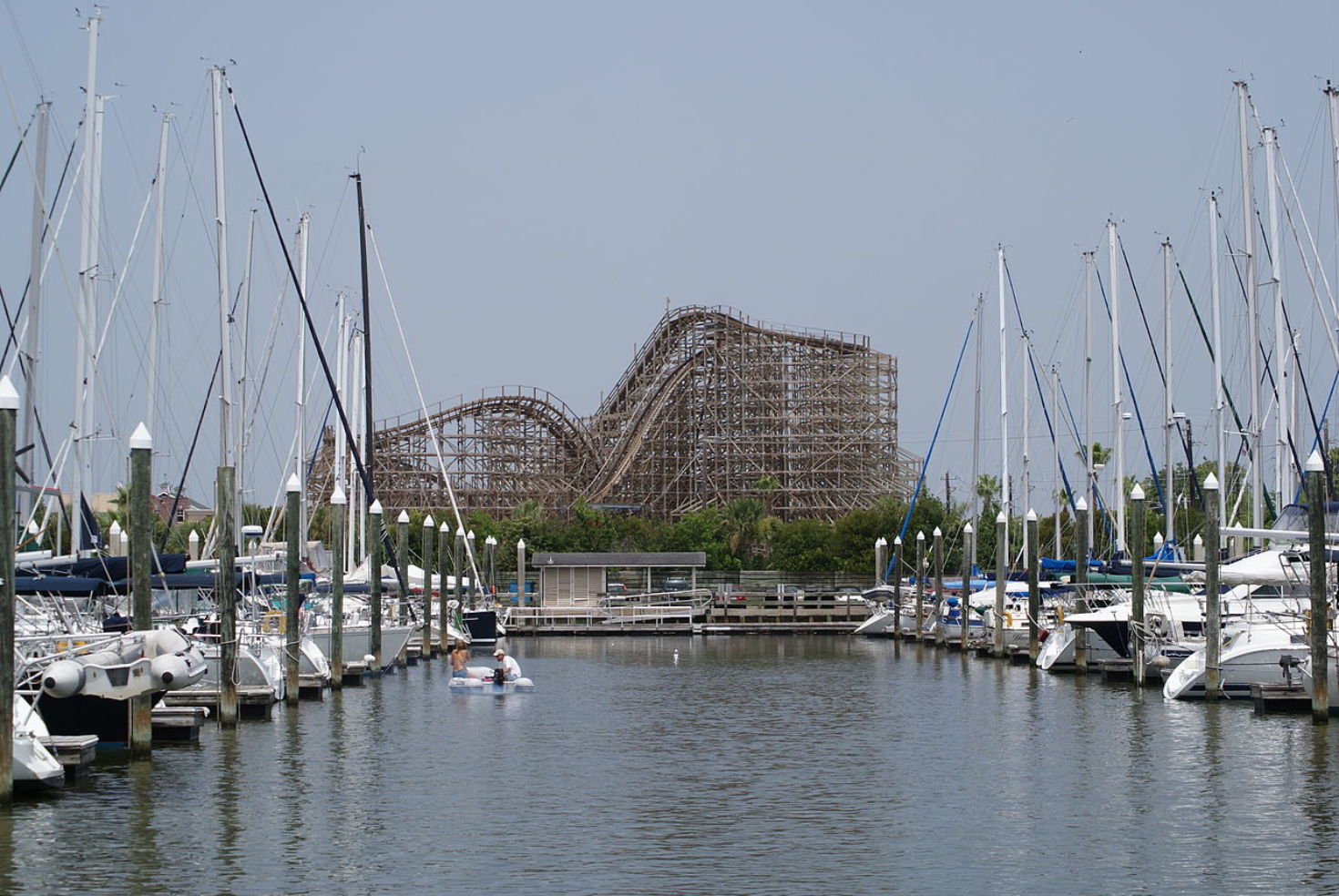 Kemah Boardwalk Bullet as seen from across the marina