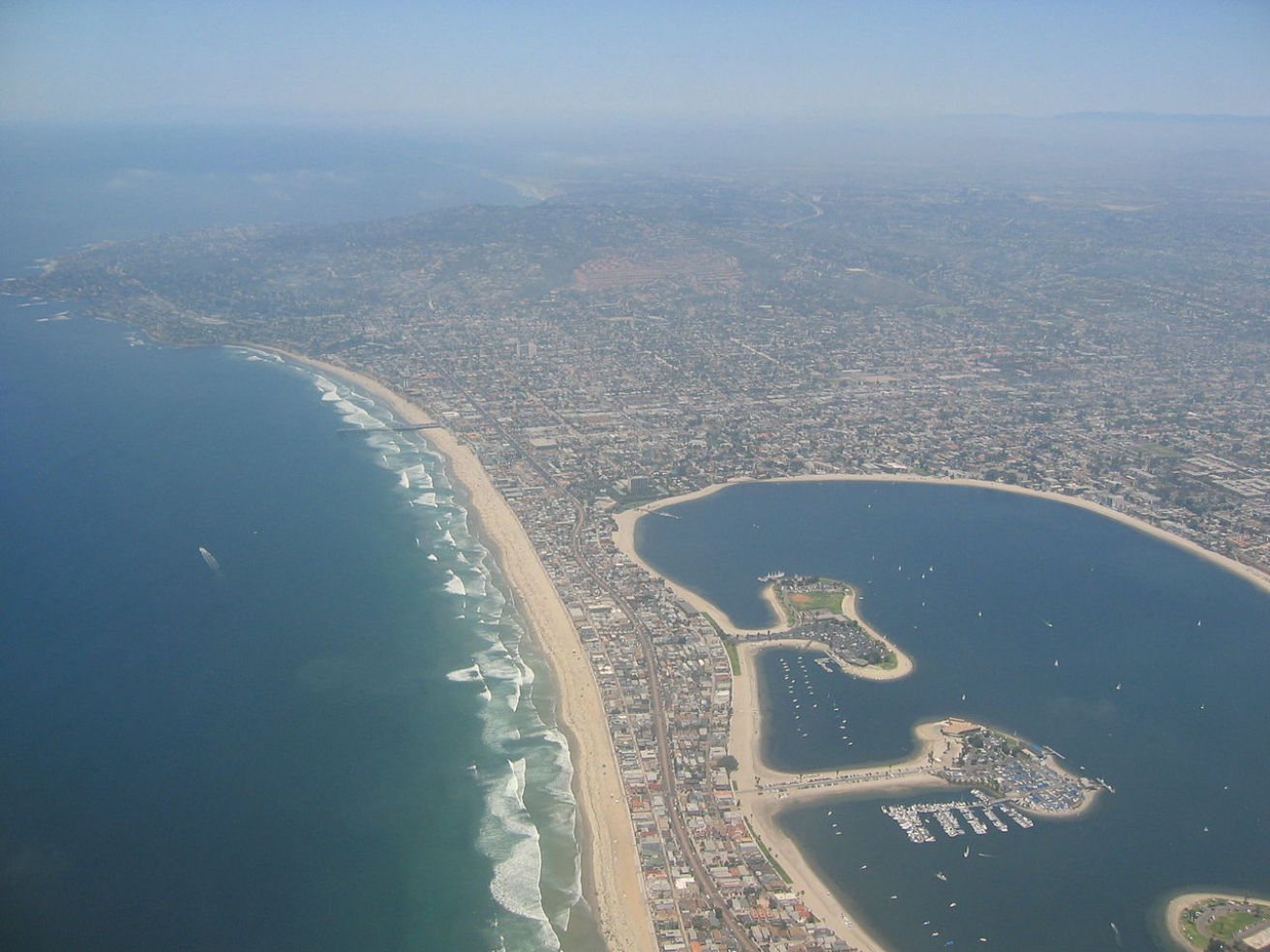 Seaside communities of northern San Diego, California, including Mission Beach