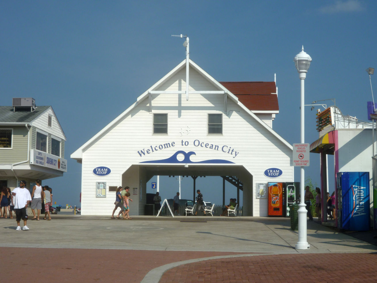 Entrance to the boardwalk in Ocean City, Maryland, 2010