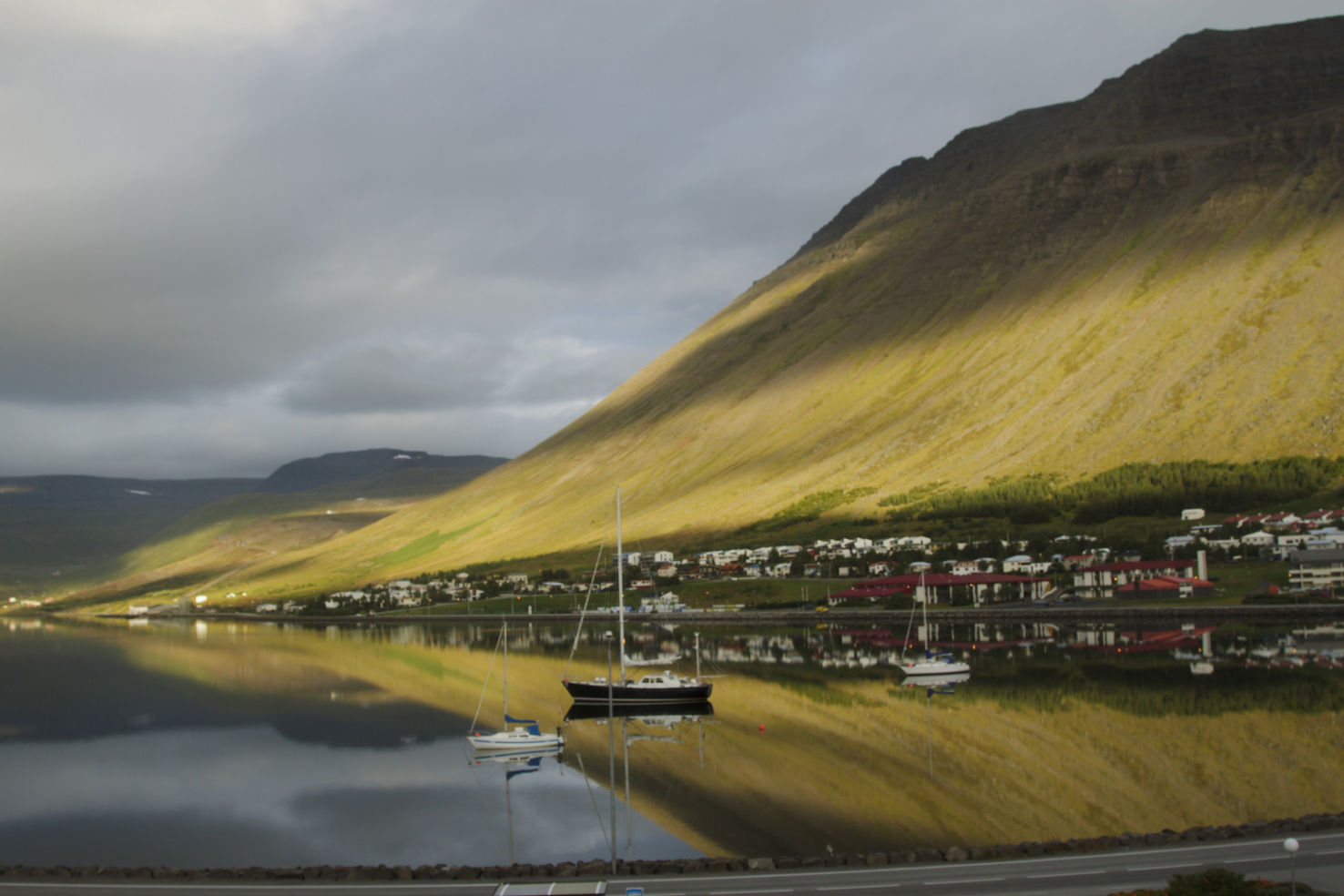 Boats on the Ísafjörður in Iceland