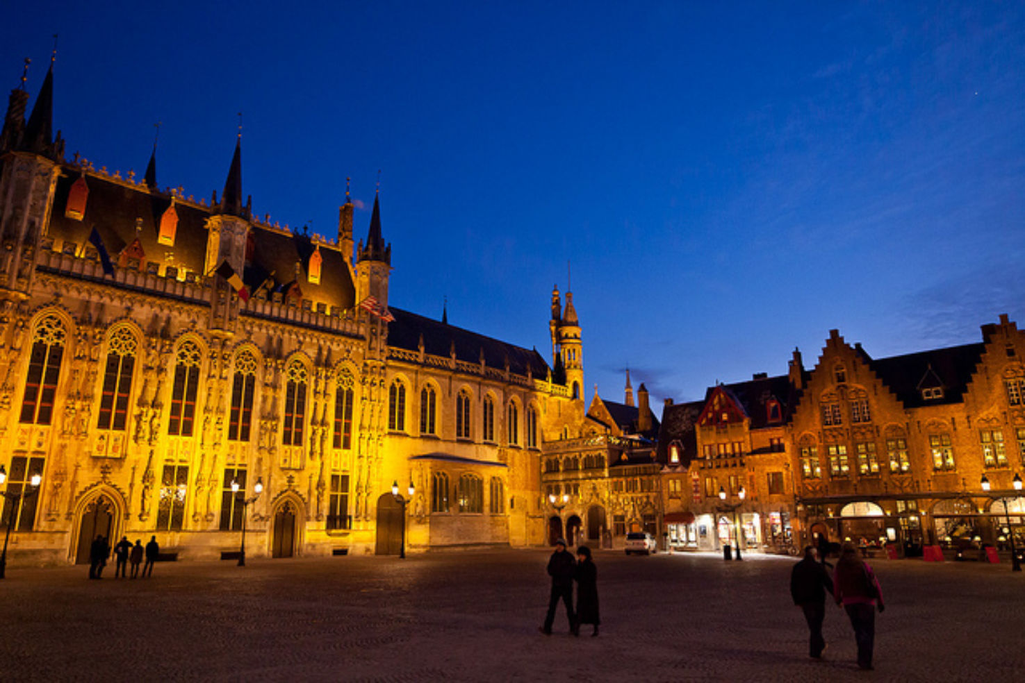Bruges Belgium at night