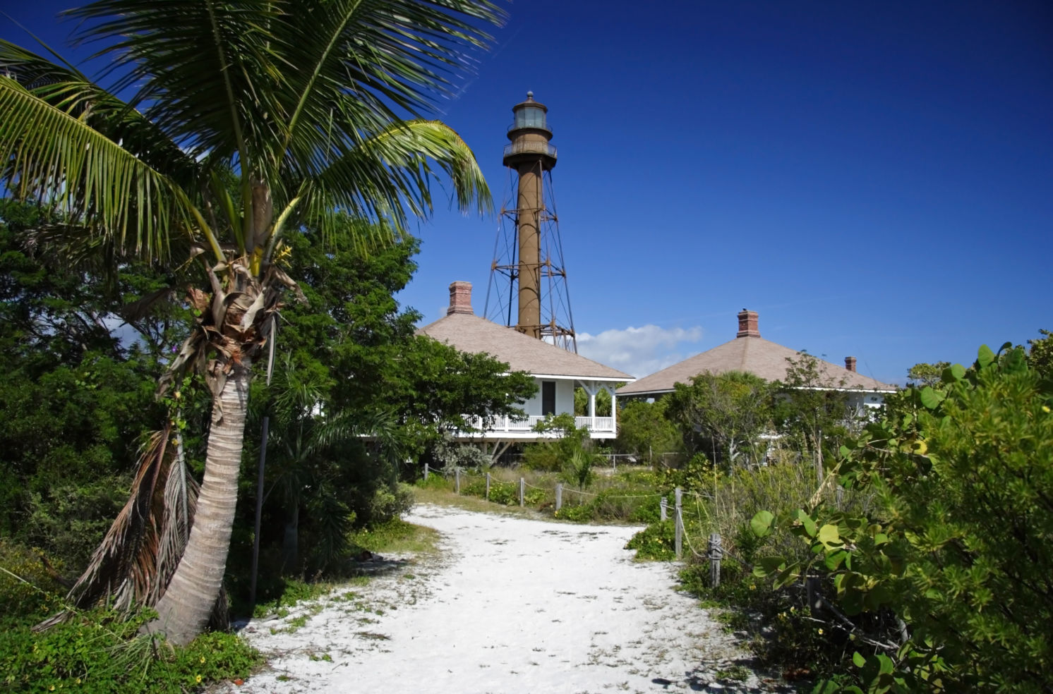 Historic lighthouse on Sanibel Island, South Florida