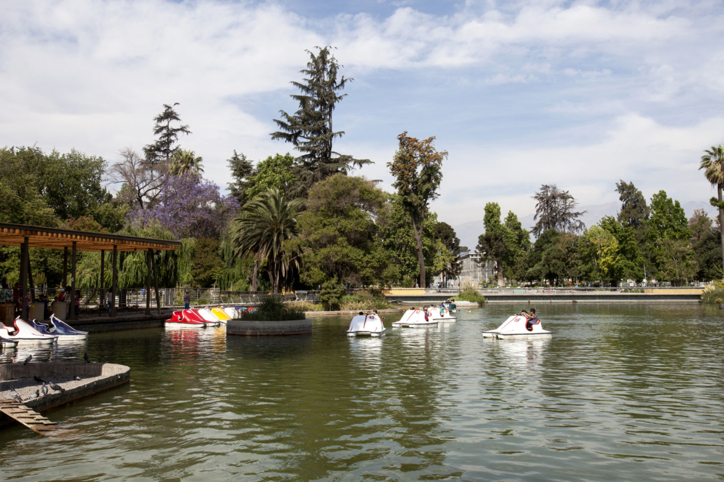 Paddleboats in Parque Quinta Normal