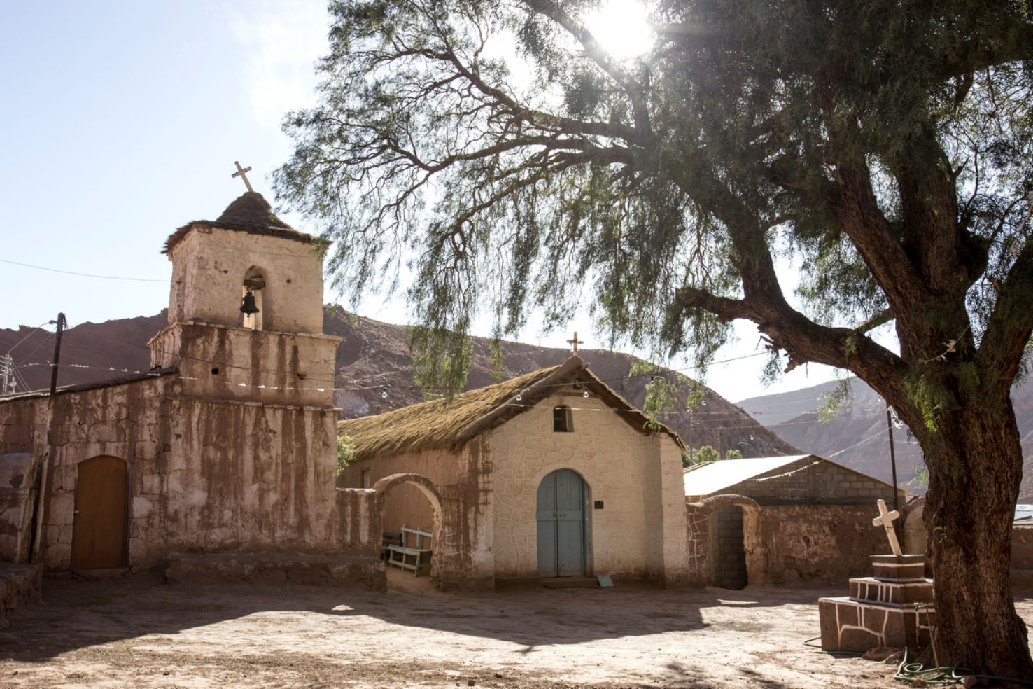 Colonial church in the tiny village of Rio Grande near San Pedro de Atacama