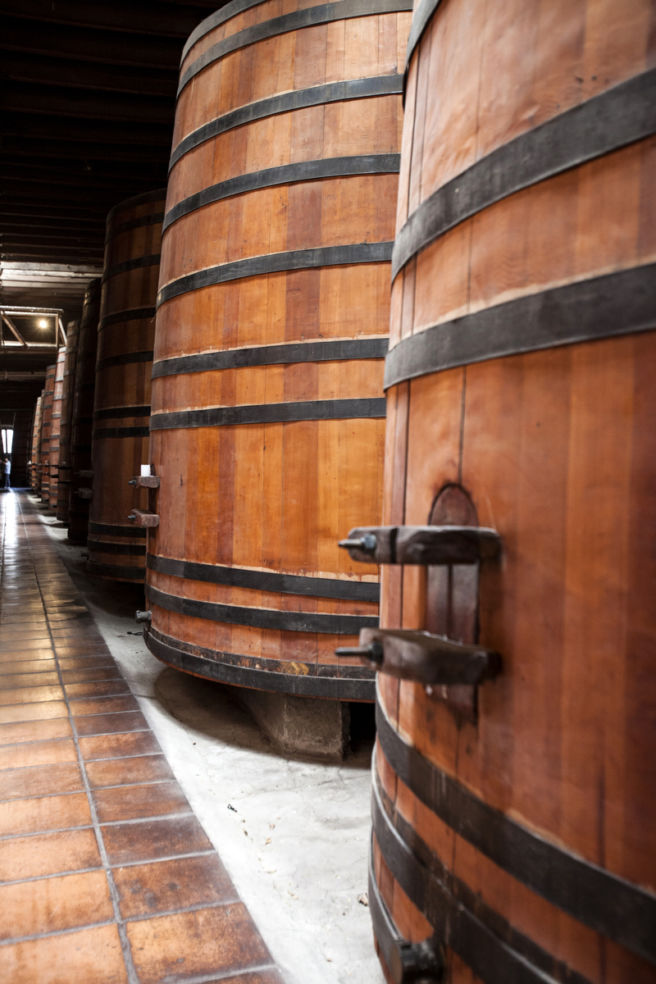 Wooden wine casks
