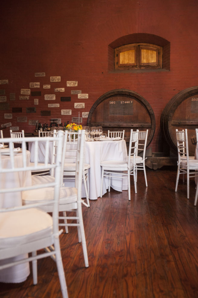 One of the many dining rooms at Cousino Macul that is used for corporate events