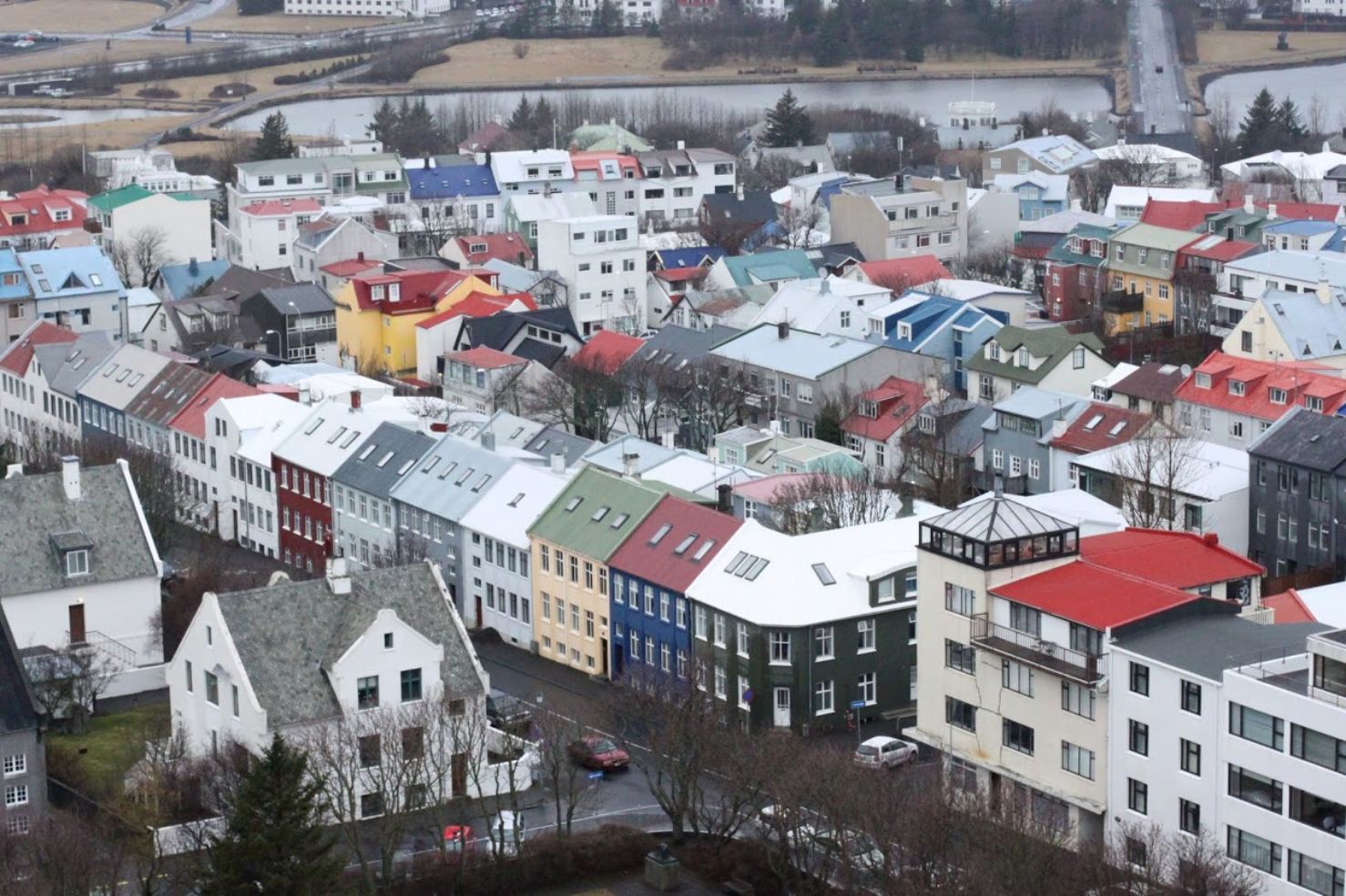 Colorful buildings in Reykjavik