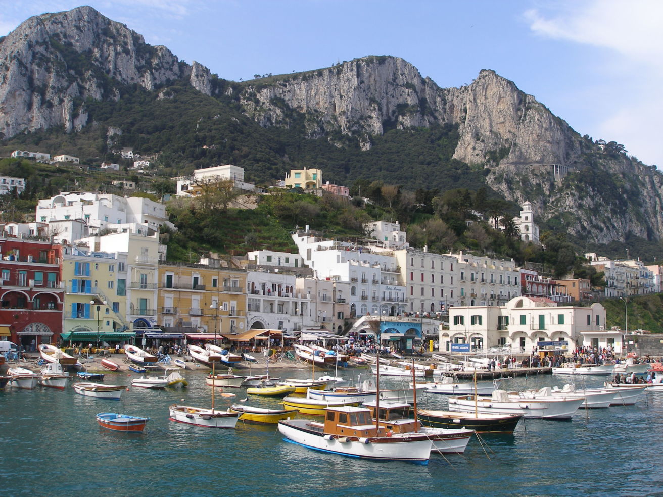 A seaside scene in Capri, Italy