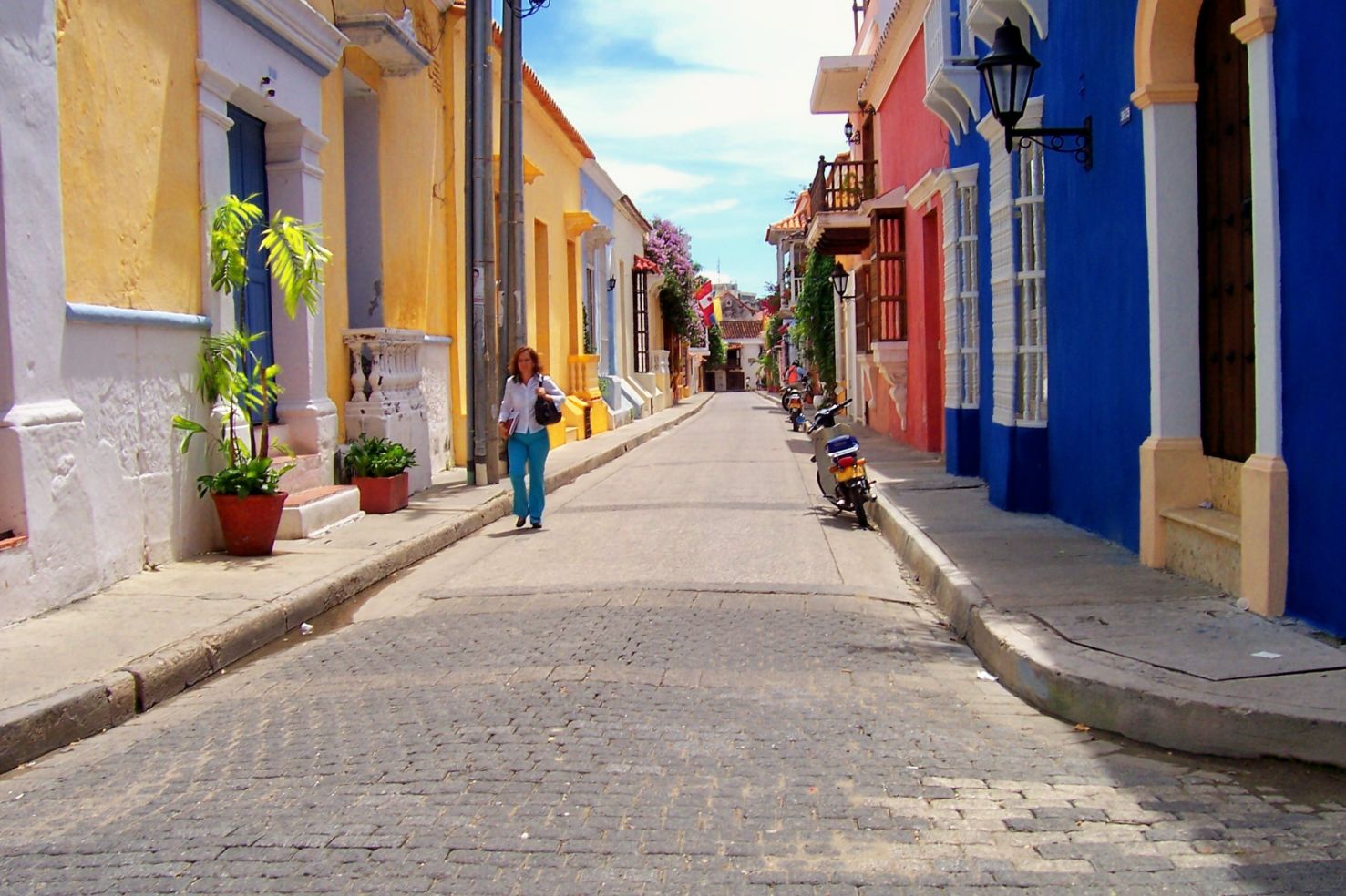 Colorful buildings in Cartagena, Colombia