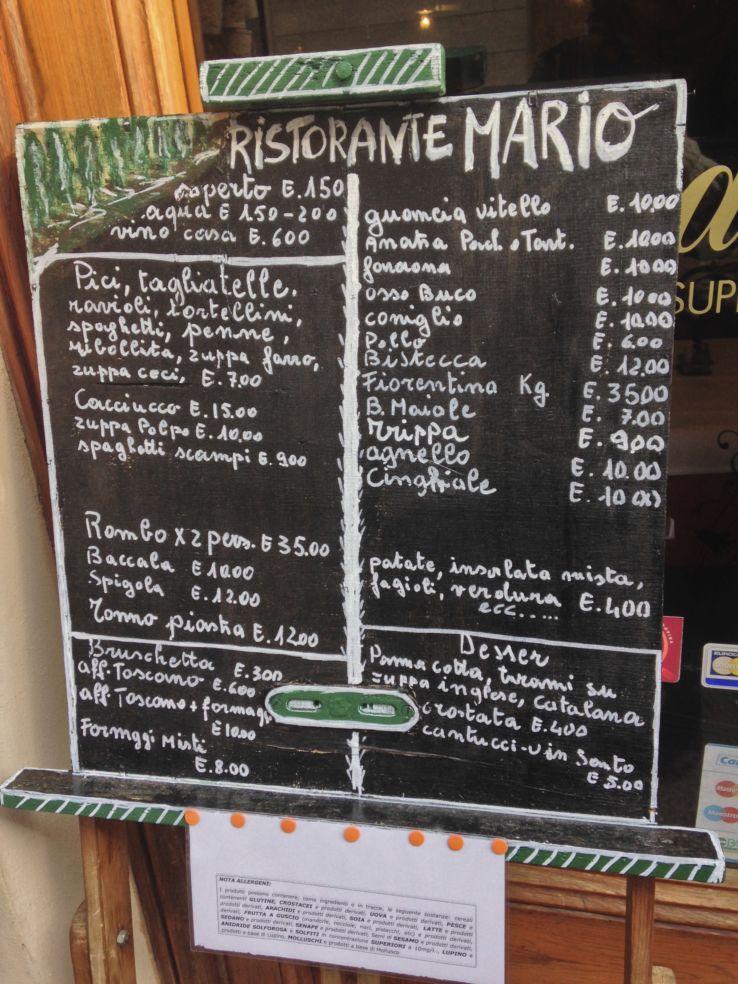 Da Mario Sandwich Board