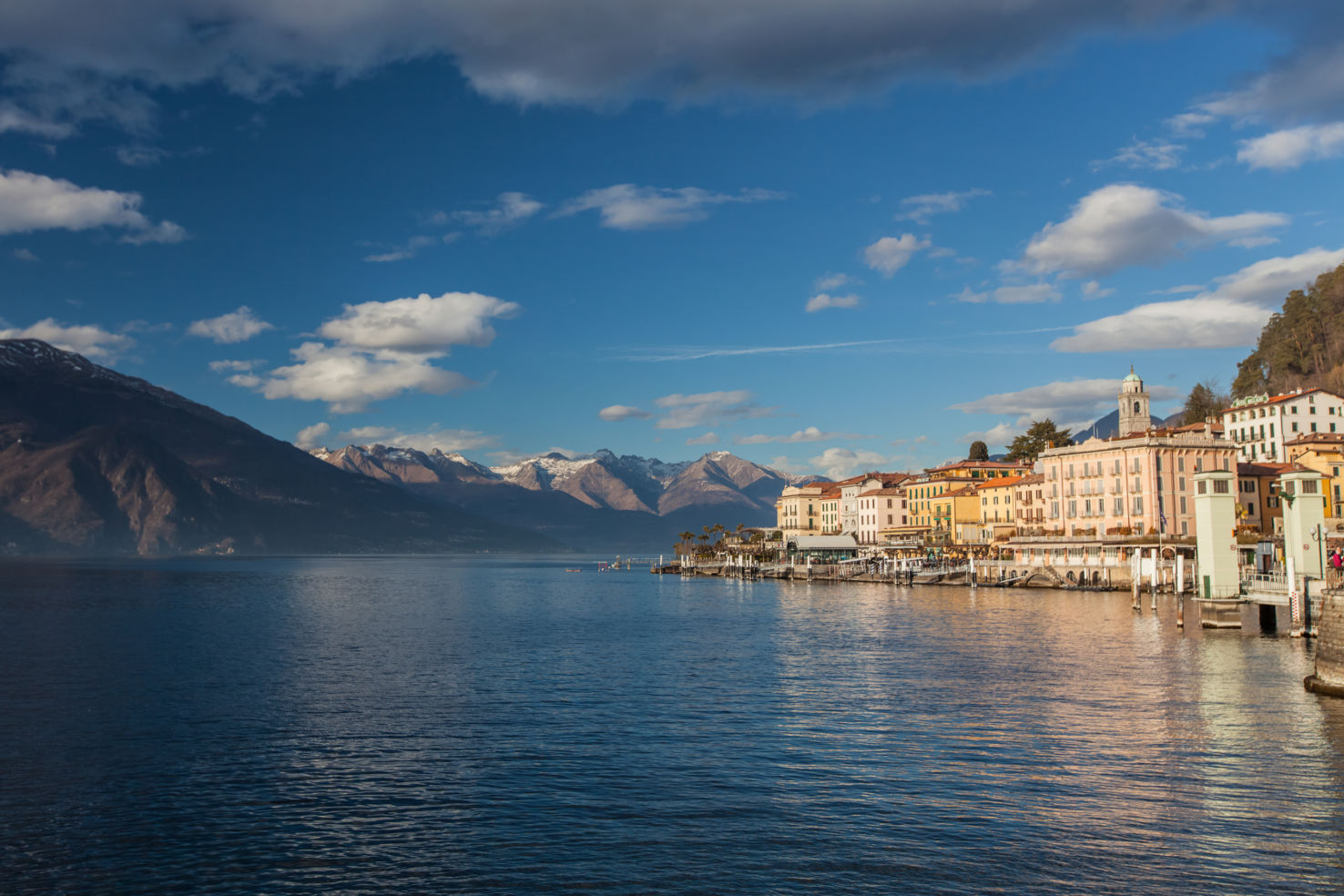Landscape of Lake of Como in Italy.
