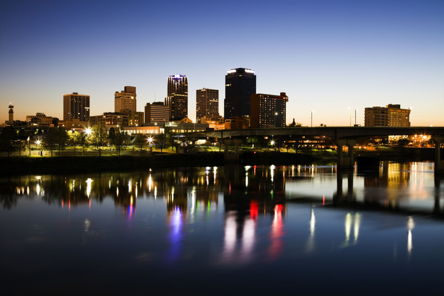 Blue hour, Little Rock, Arkansas