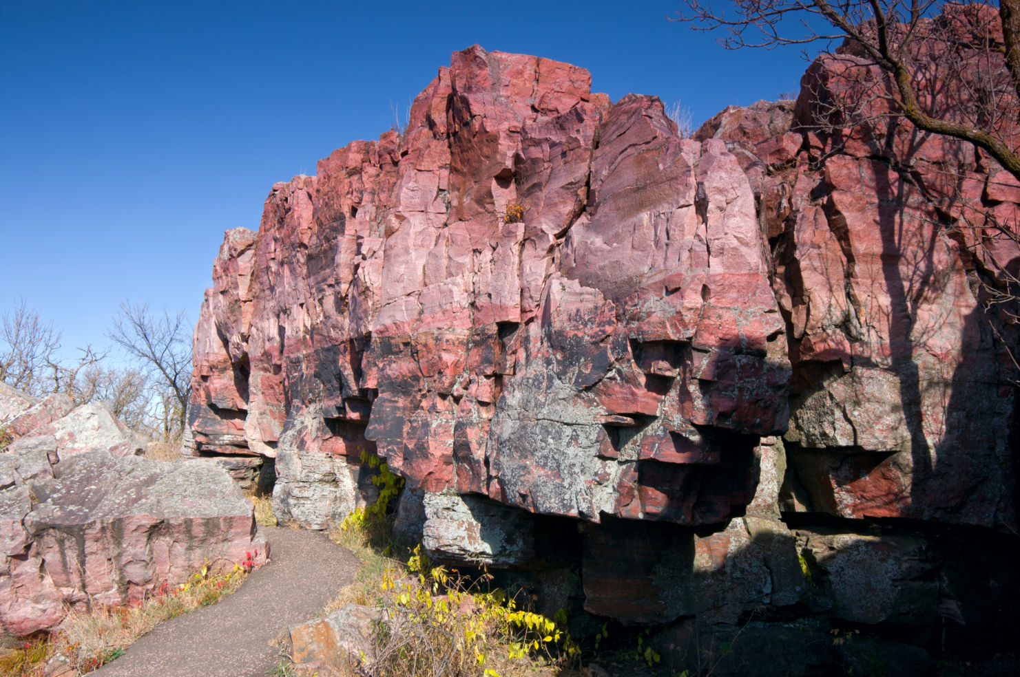 Along the Circle Trail at Pipestone National Monument in Pipestone, Minnesota