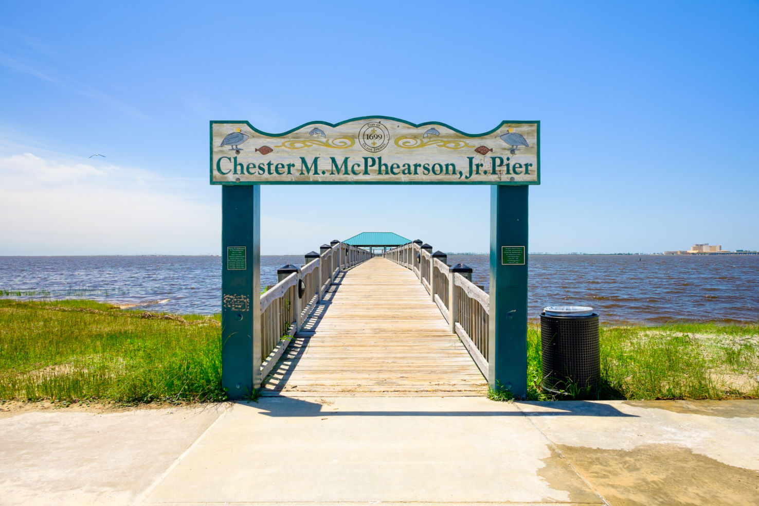 Gulf coast beach in Ocean Springs, Mississippi