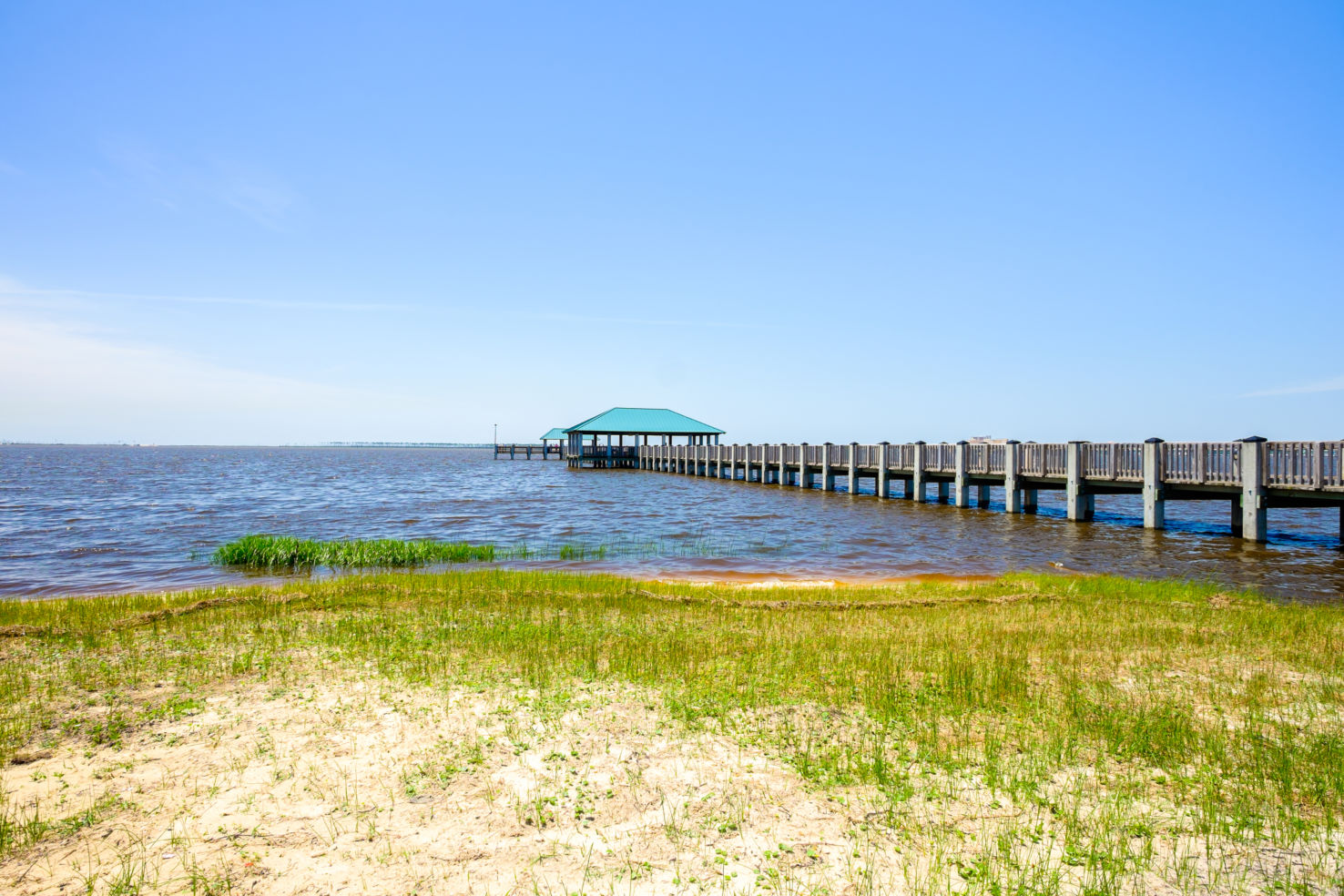 Gulf coast beach in Ocean Springs, Mississippi