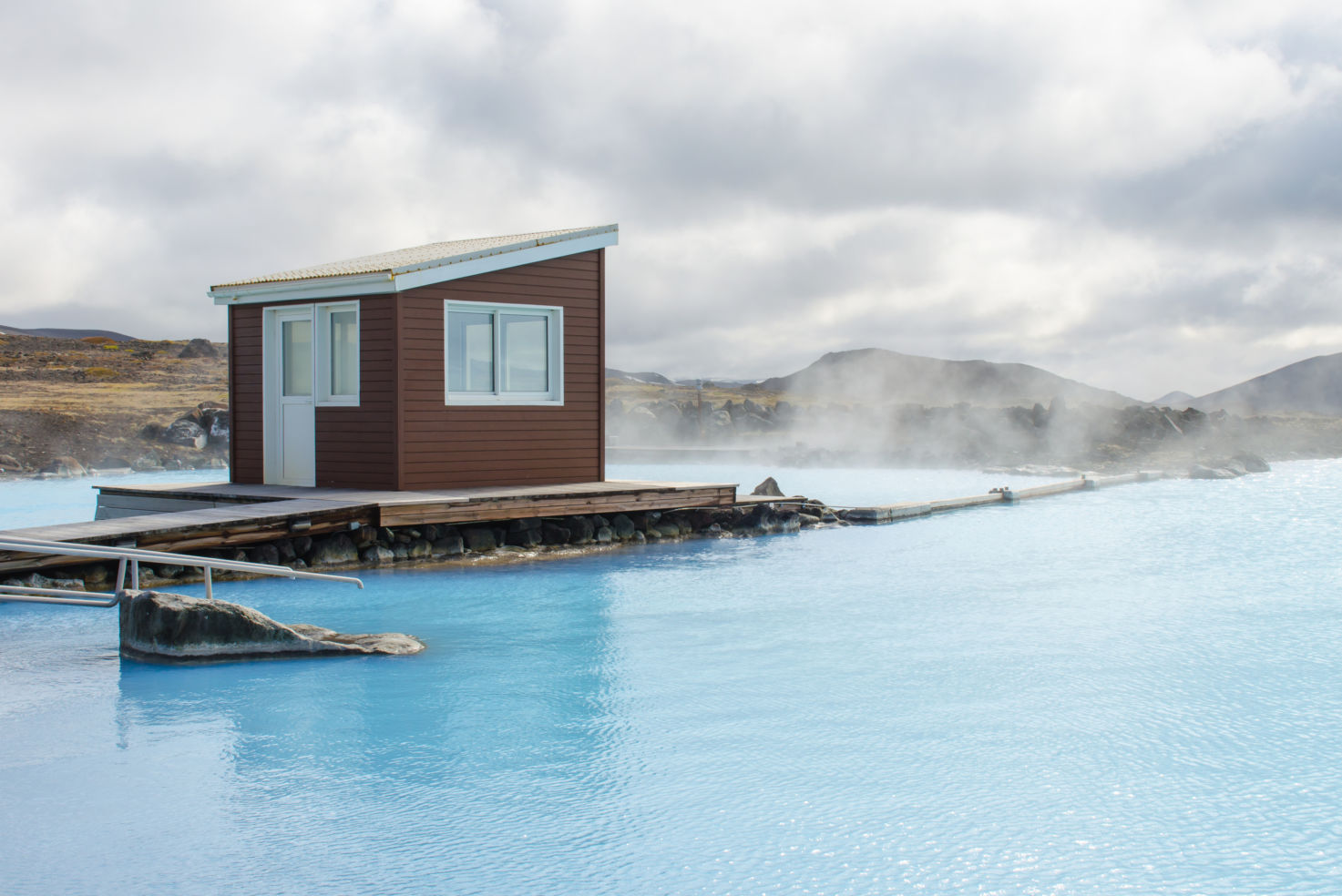 Jardbodin nature baths, bathing lagoon, Myvatn in Iceland