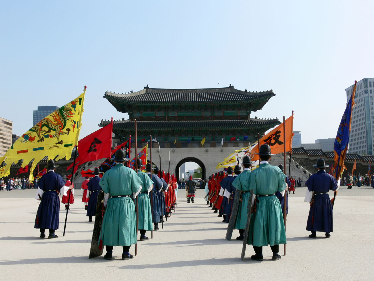 Royal Guards Ceremony, Gwanghwamun, Gyeongbokgung Palace, Seoul, South Korea