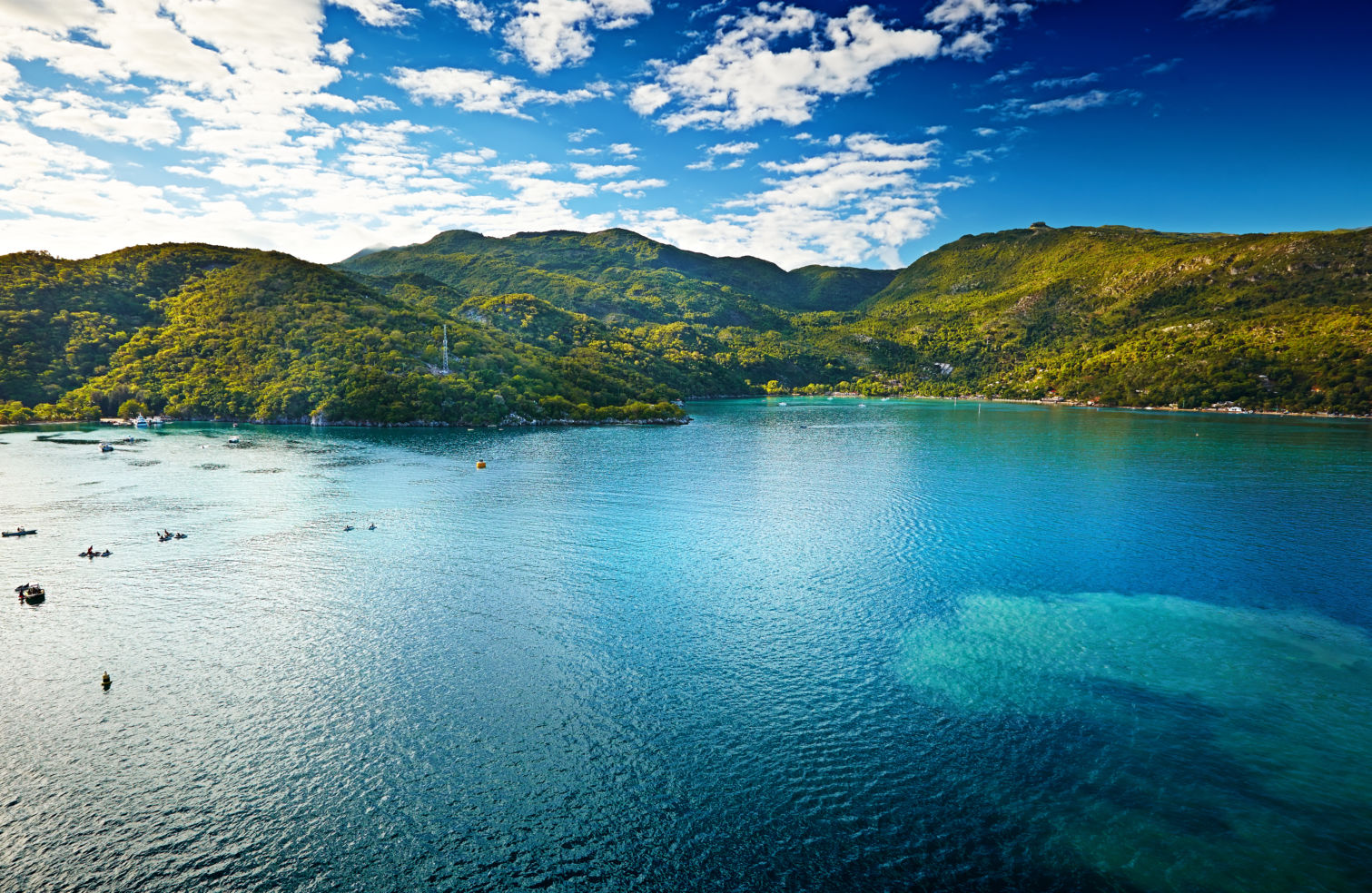 Caribbean beach and tropical sea in Haiti