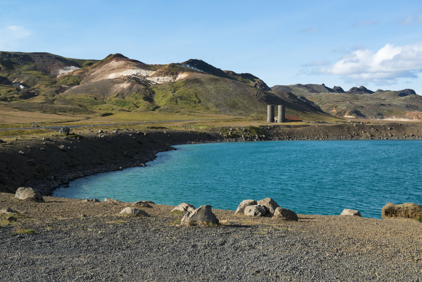 Graenavatn, Green Lake, explosion crater lake, Reykjavik, Iceland
