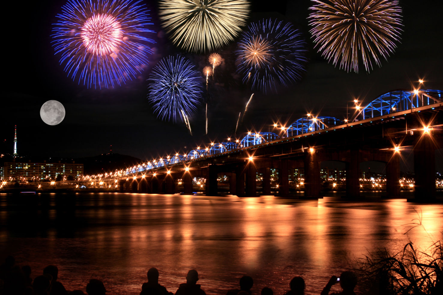 fireworks, Han River, Seoul, South Korea