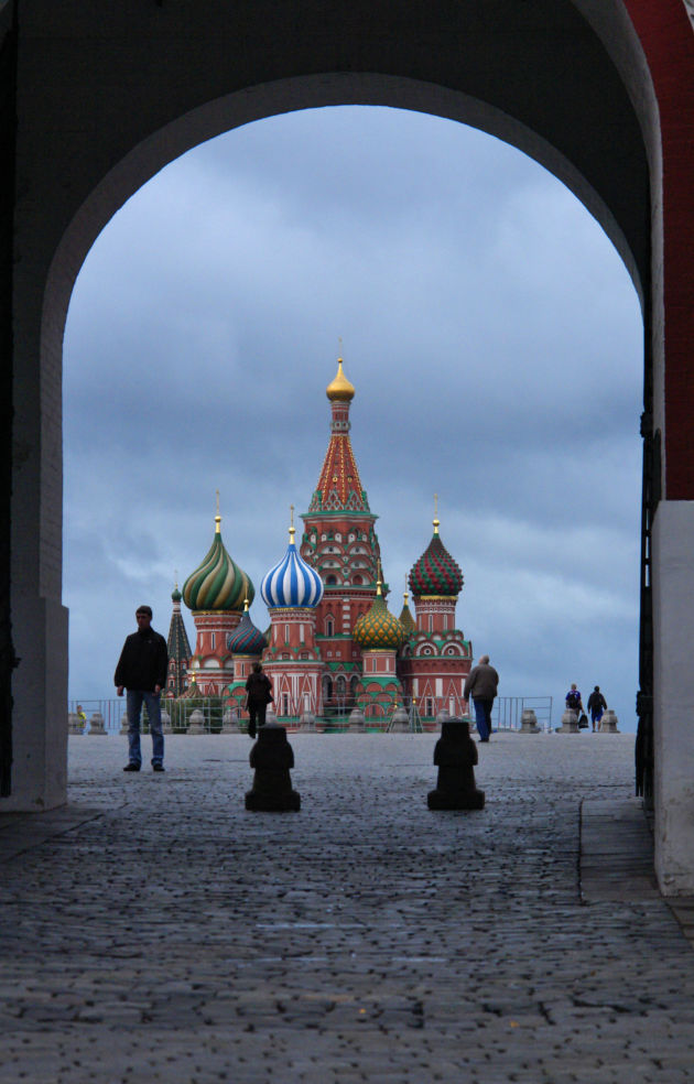 Early in the morning in Moscow, before the crowds arrived.