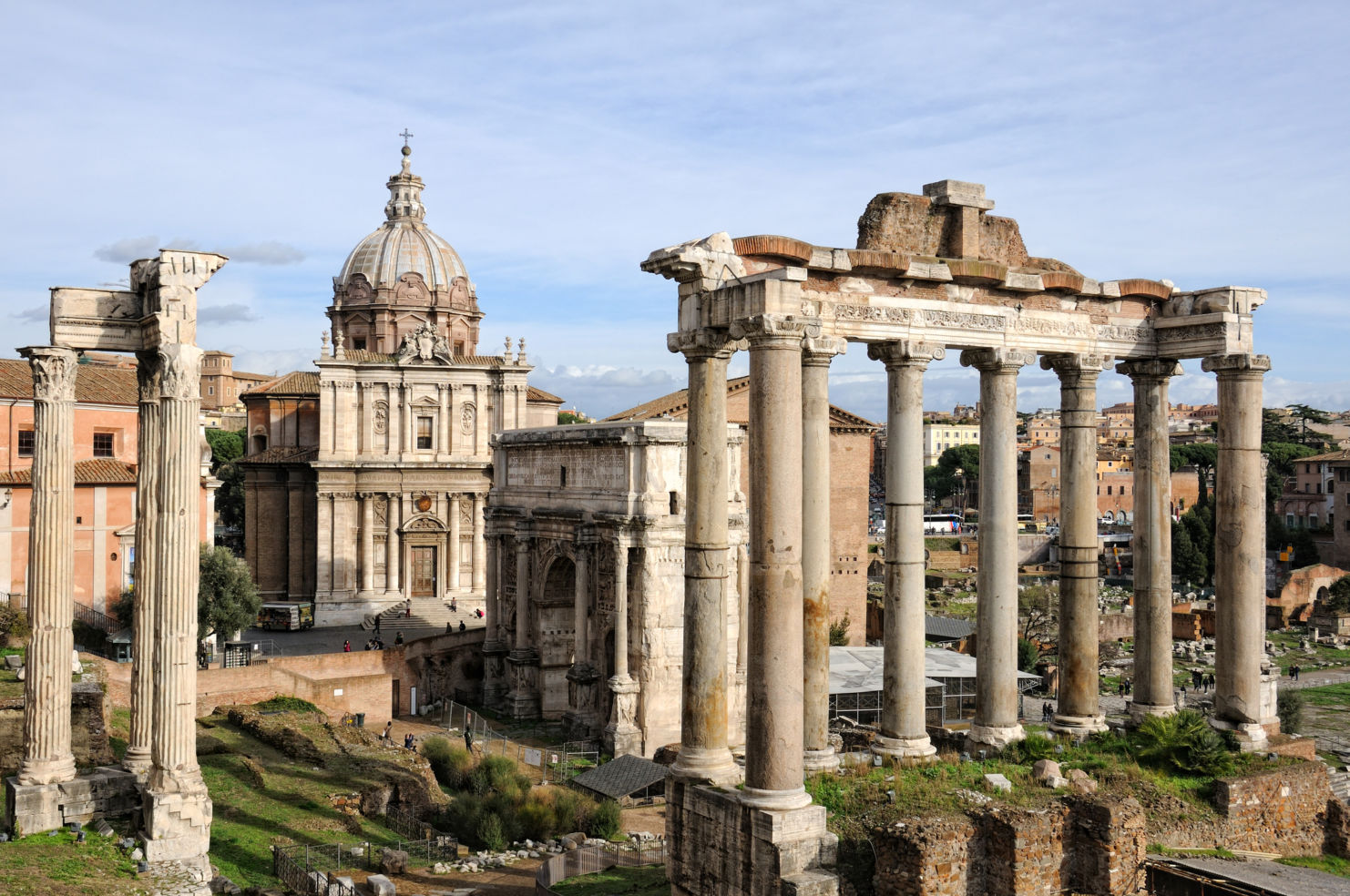 Roman ruins in Rome, Fori Imperiali.