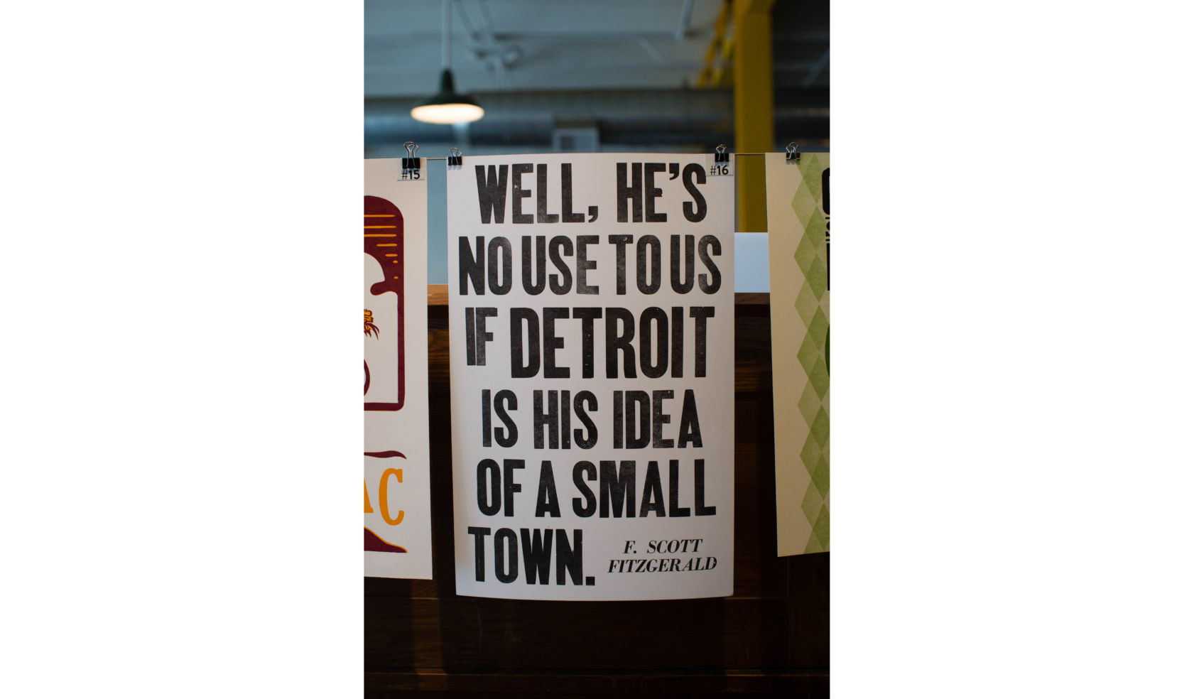 A quote about the city from F. Scott Fitzgerald’s The Great Gatsby.