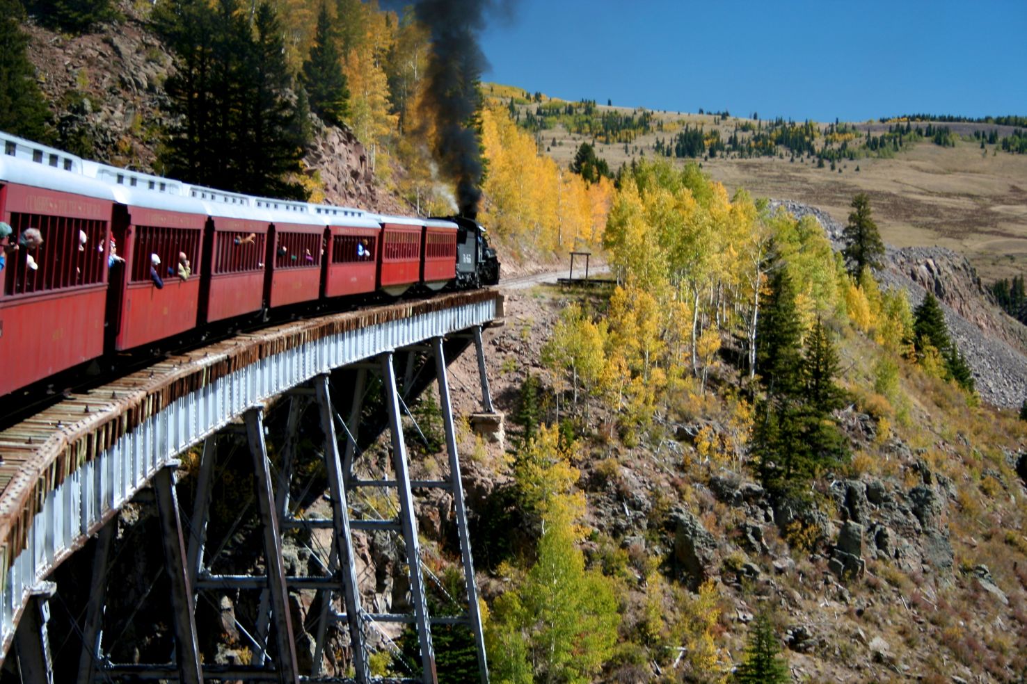 Train ride through the Aspens of Colorado
