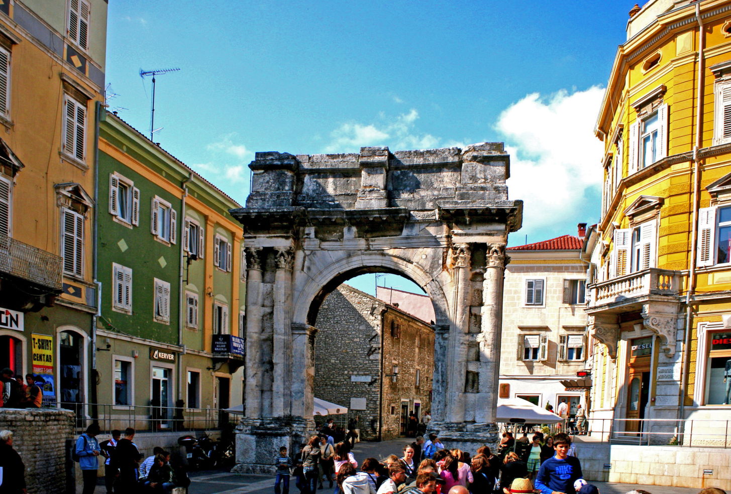 An old Roman arch in Pula, Croatia.