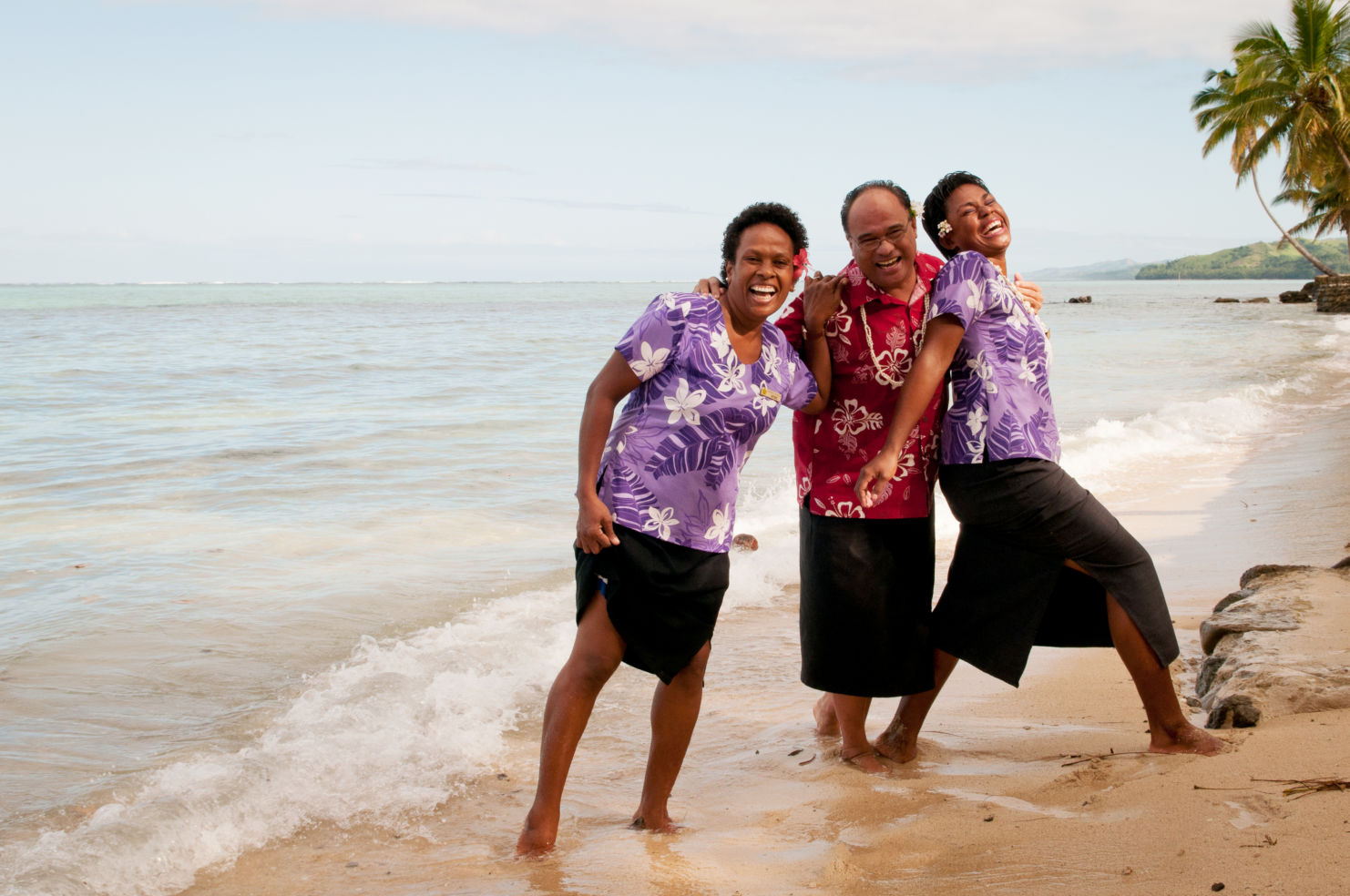 Staff at Crusoe's Retreat, Fiji