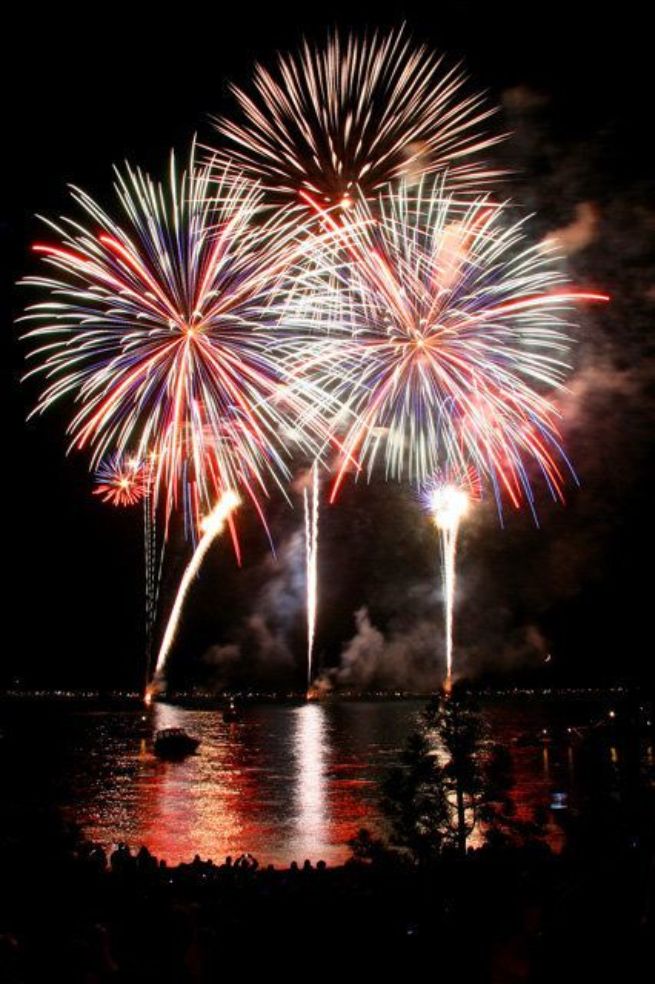 Fireworks over Lake Tahoe