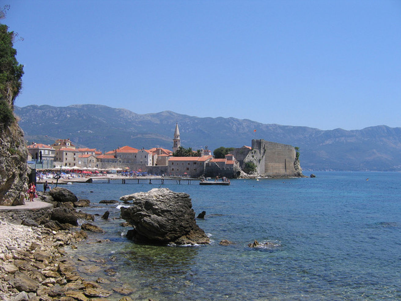 A view of the Adriatic Sea from Budva, Montenegro
