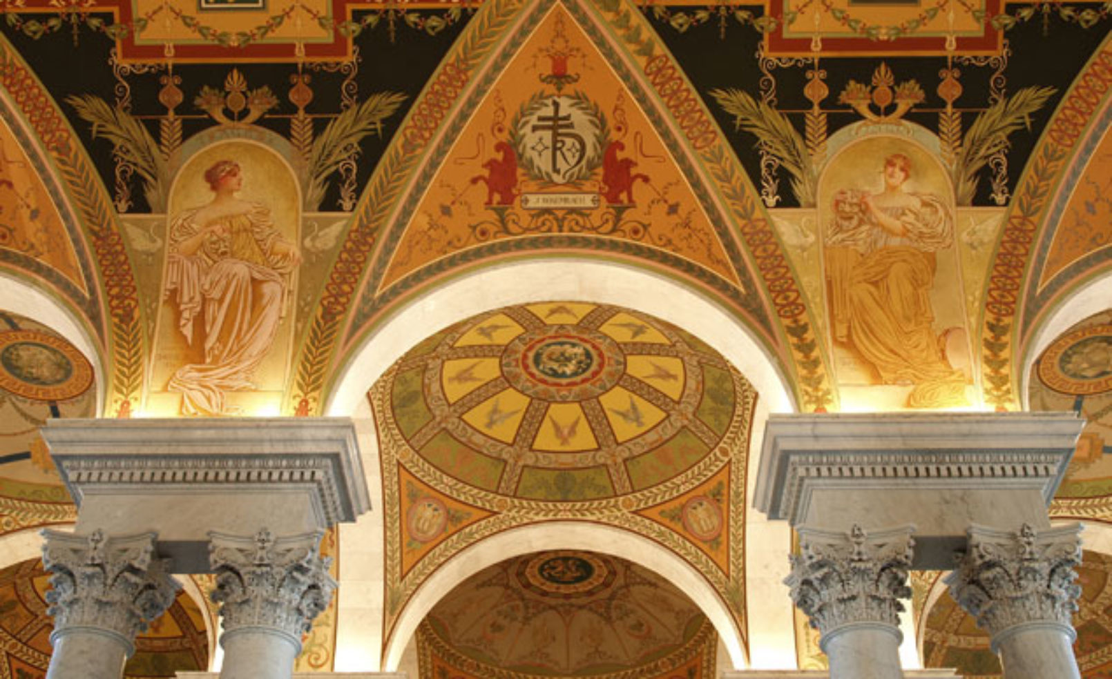 Ceiling detail at the Library of Congress in Washington DC