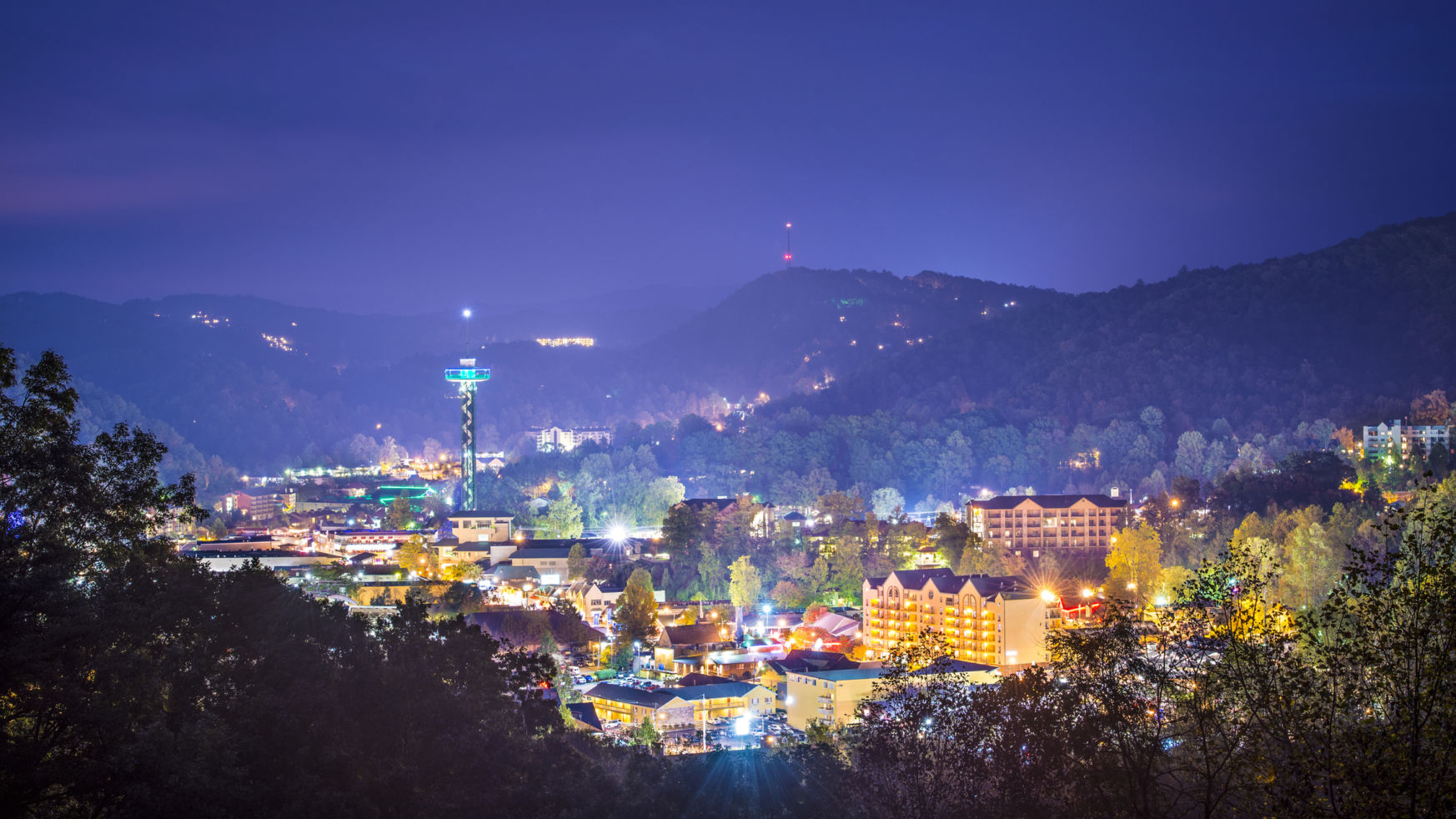 Gatlinburg, Tennessee in the Smoky Mountains