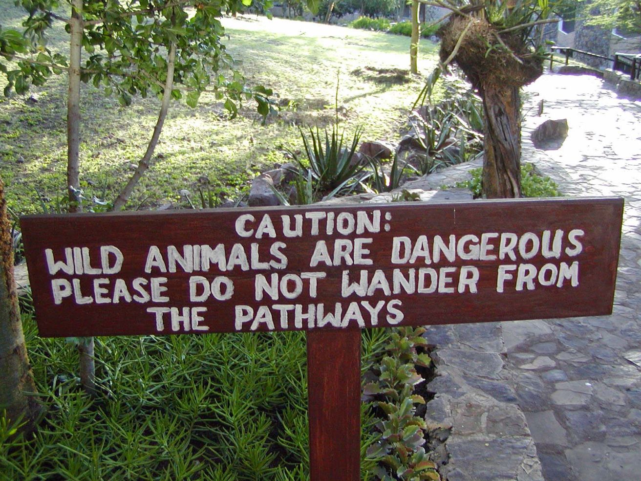Do not wander from the pathways