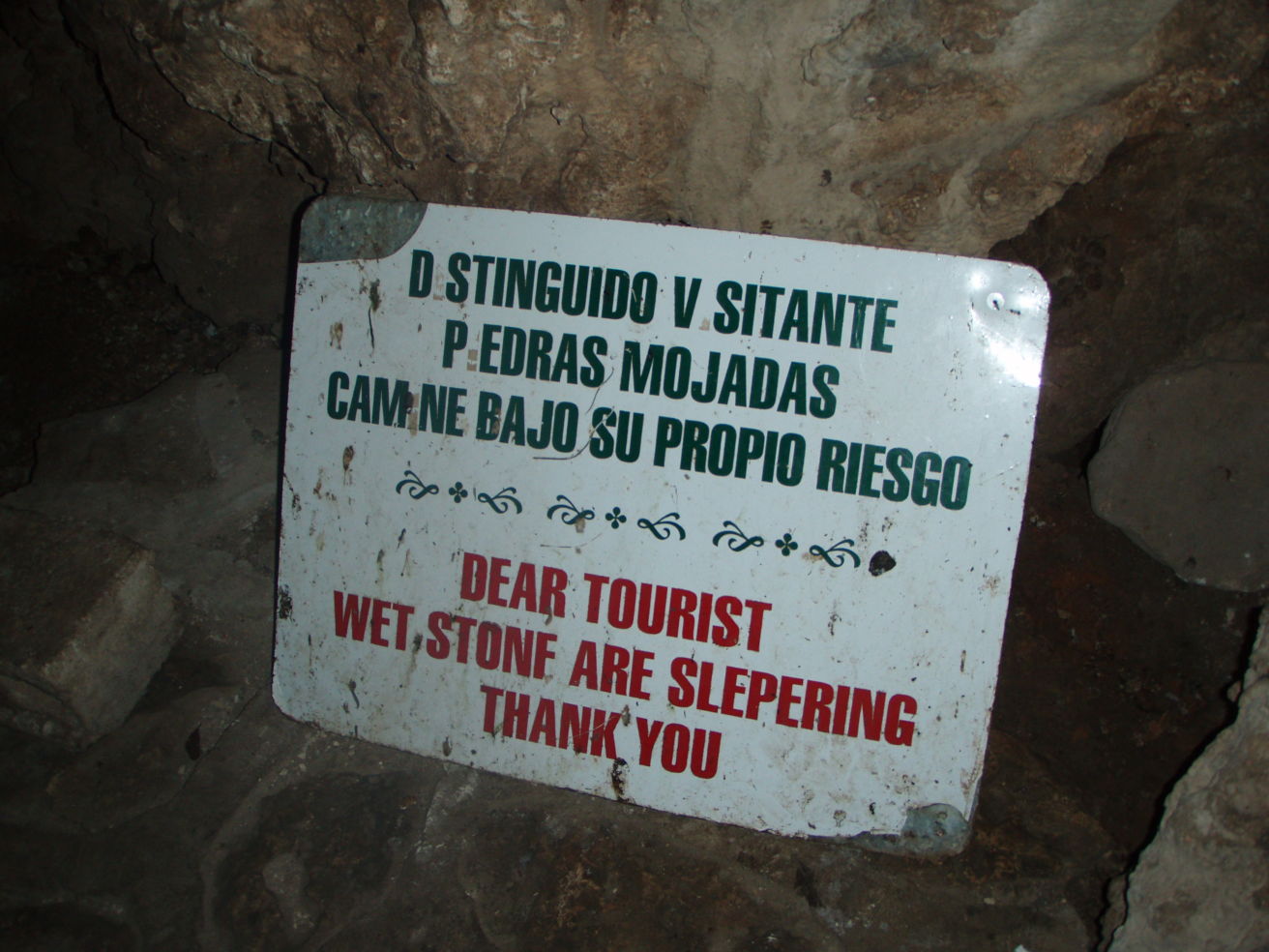 Slippery stones in Mexico