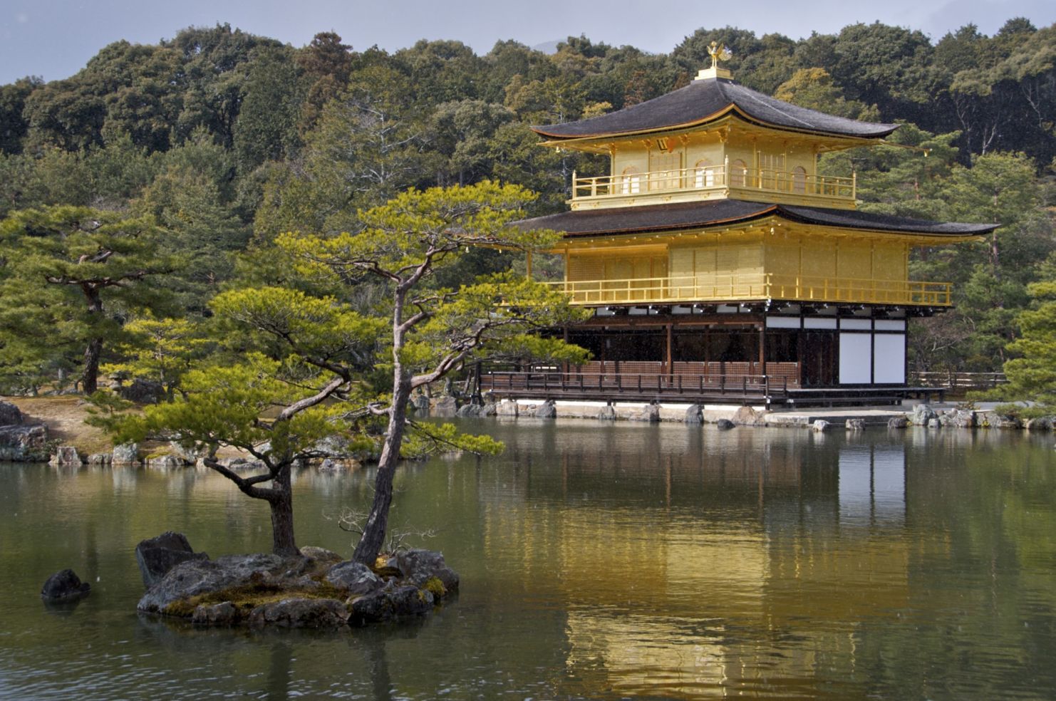 Golden palace in kyoto, japan