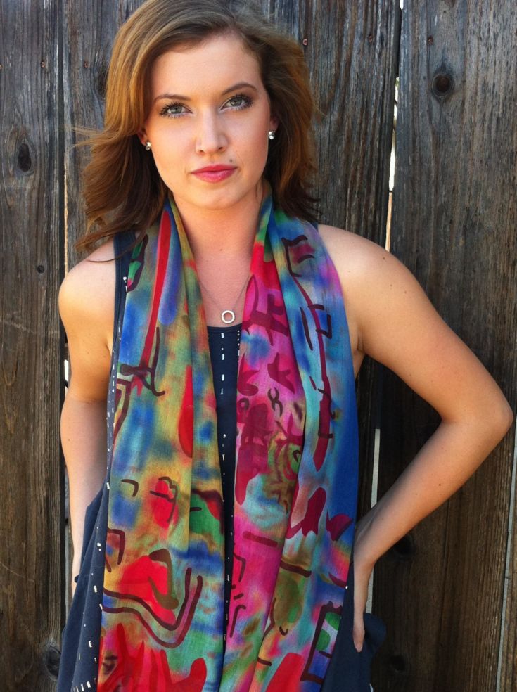 Grateful Girls Colorful Scarf