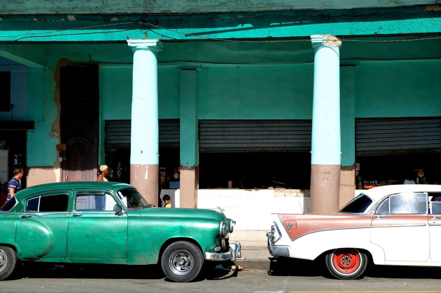 green car in Cuba