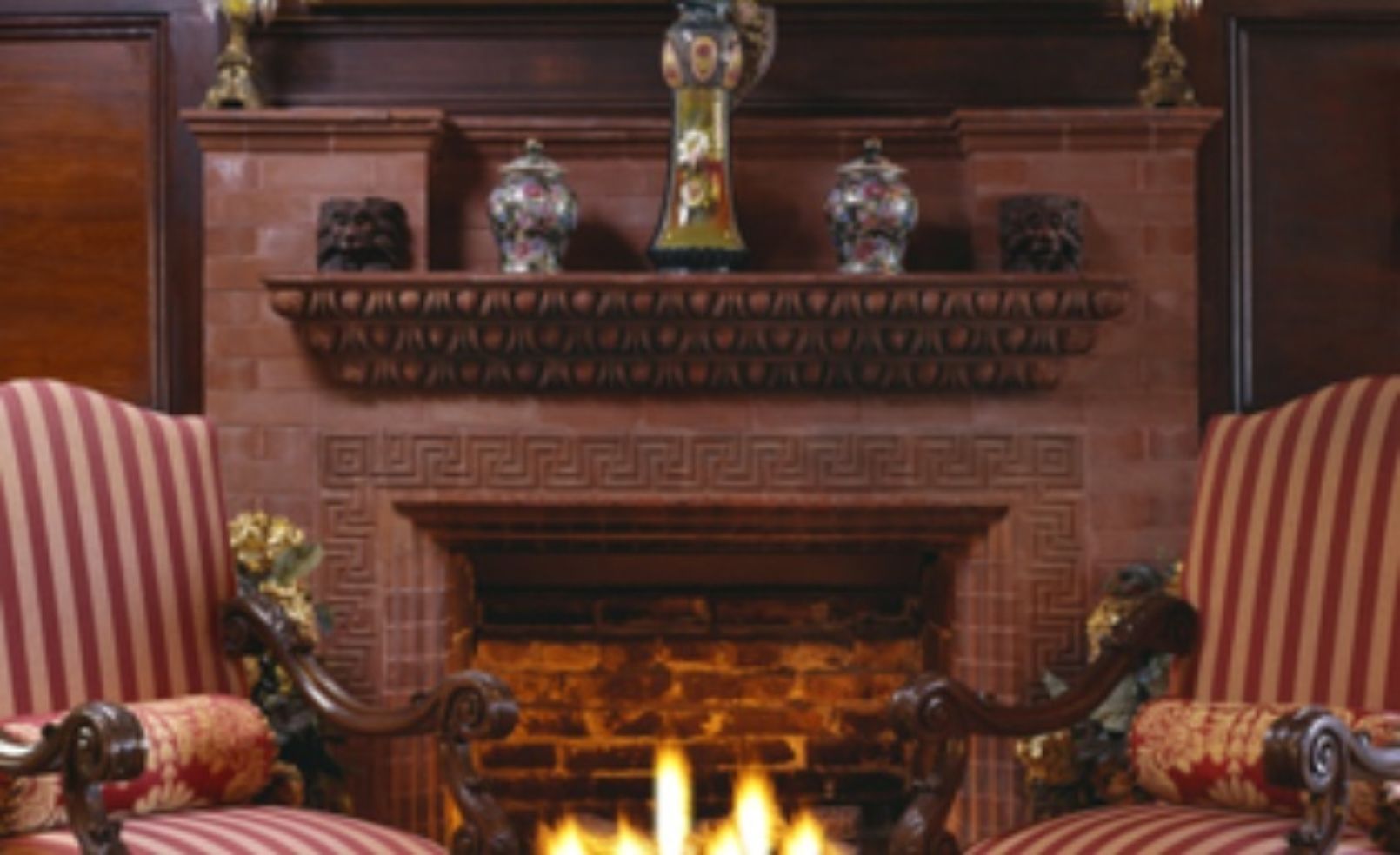 fireplace at Coombs House Inn