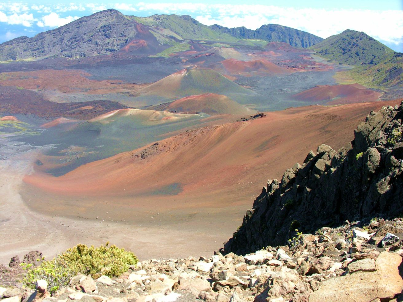 enjoying the view from the top of haleakala at 10,000 feet