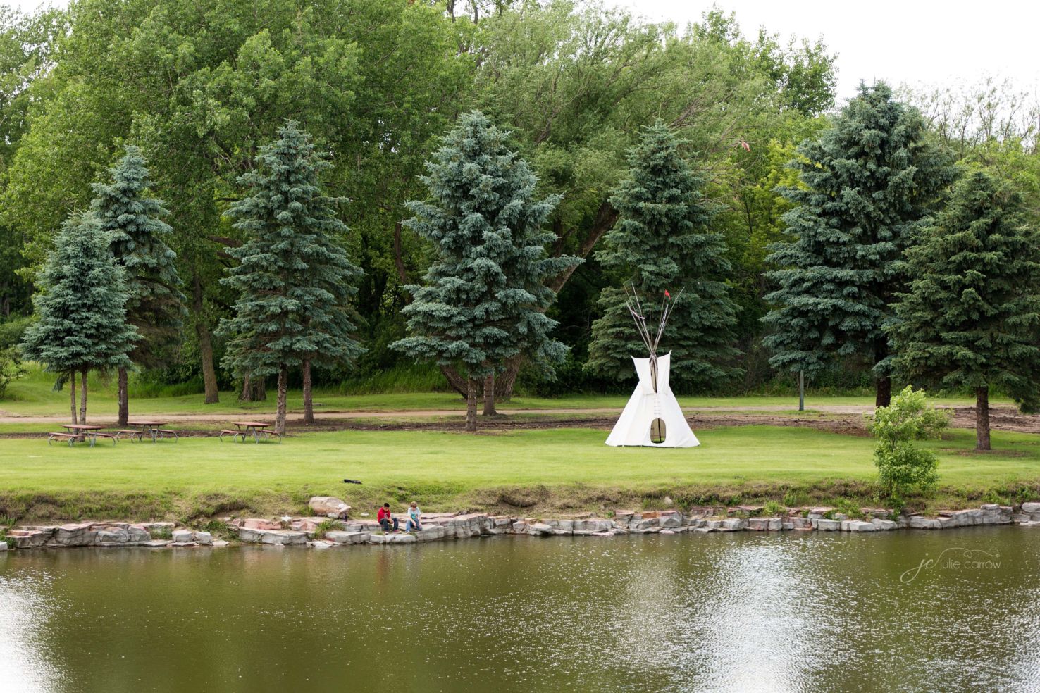 Hiawatha Pageant Park with Tipi, Pipestone, Minnesota