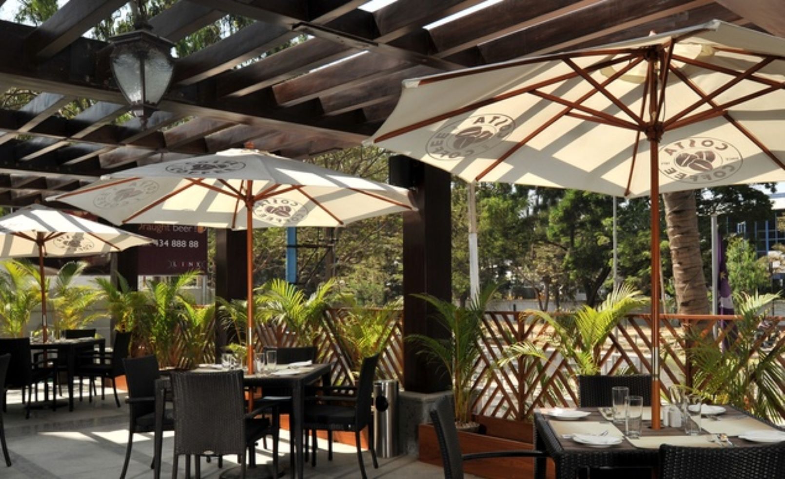 patio at Premier Inn