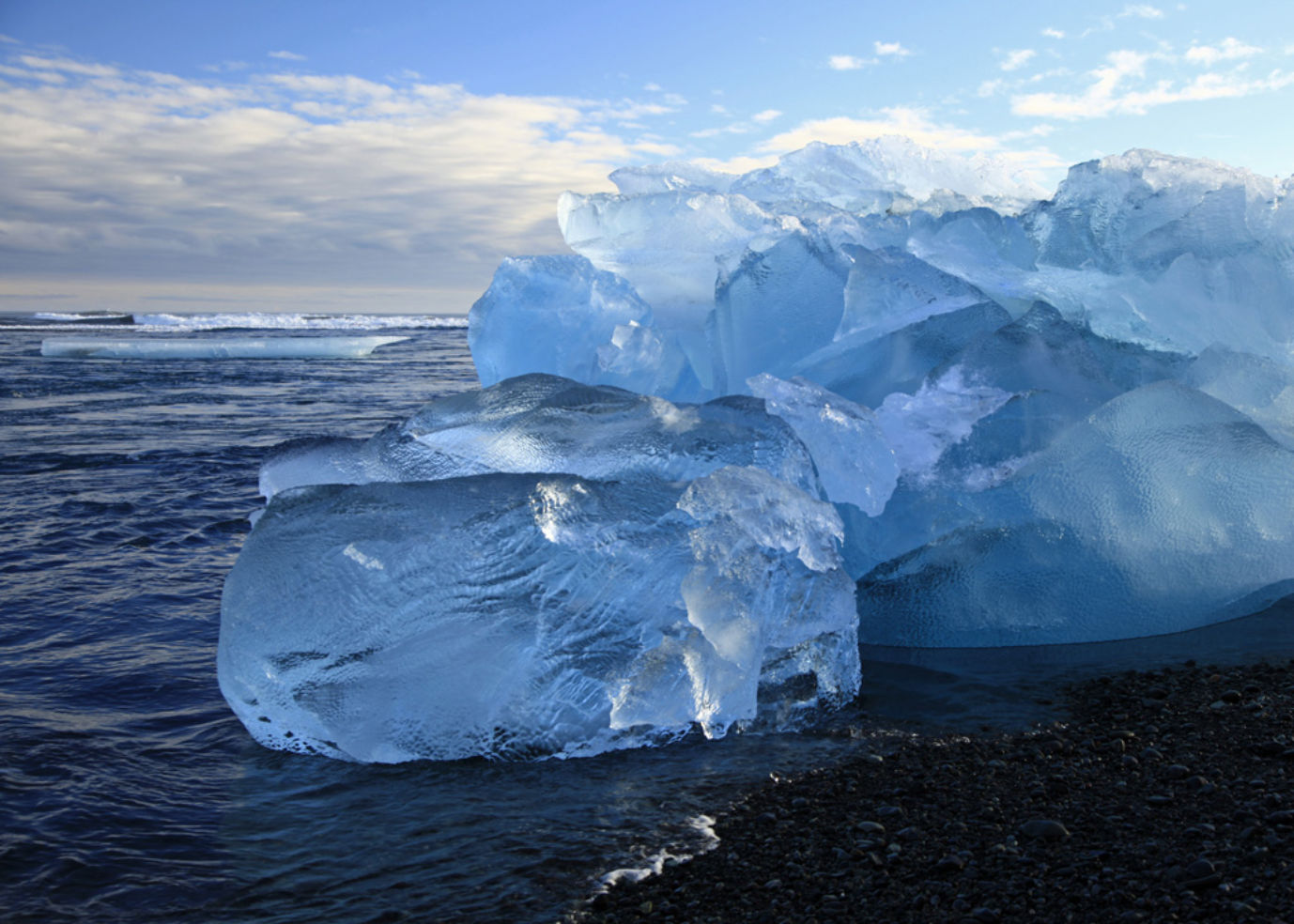 Huge Ice chunks at Jokulsarlon Lagoon, Iceland