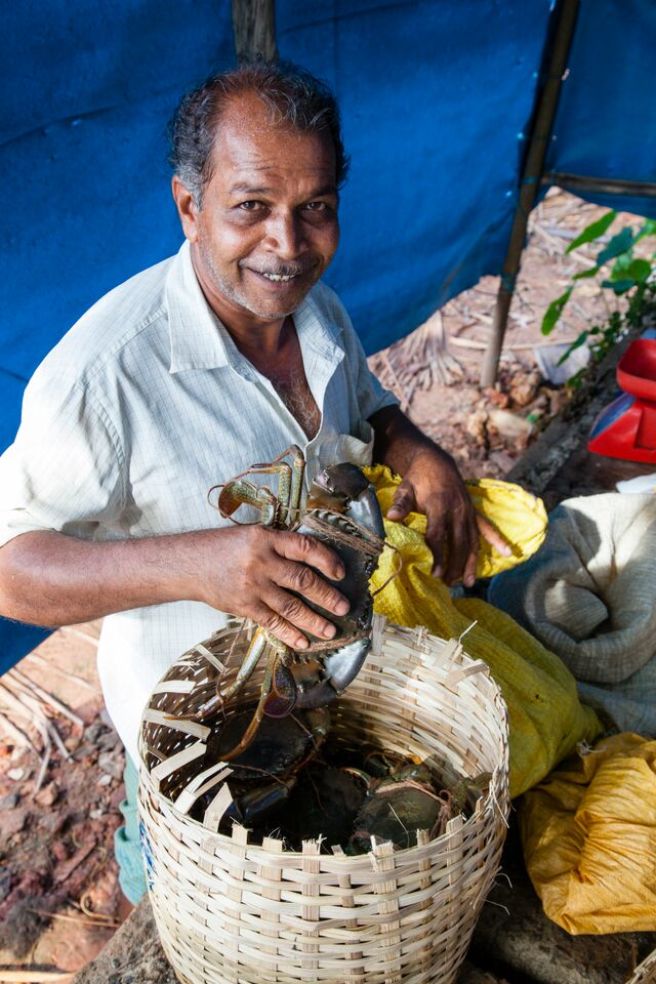 a man with food in kerala