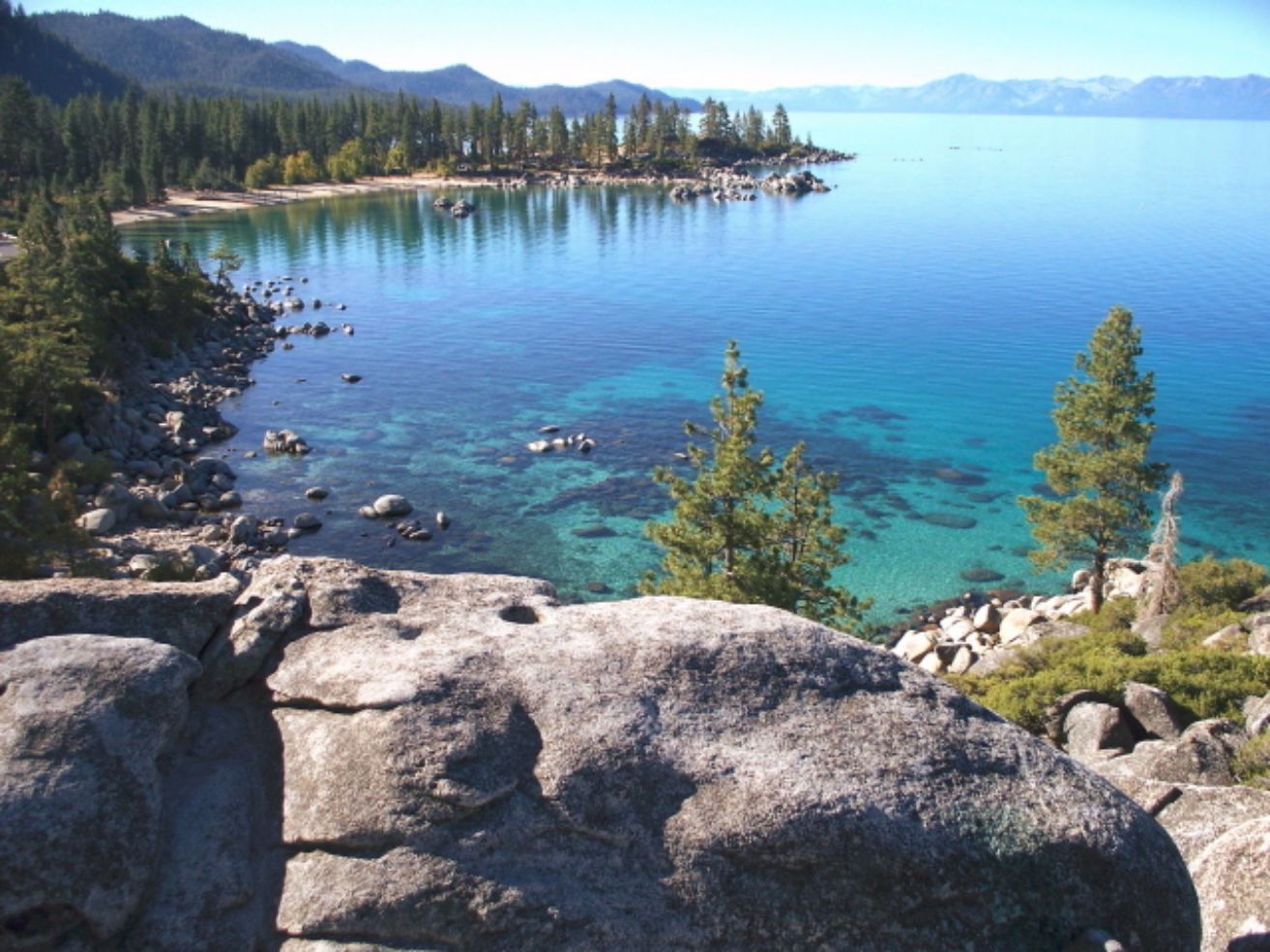 Blue waters of Lake Tahoe